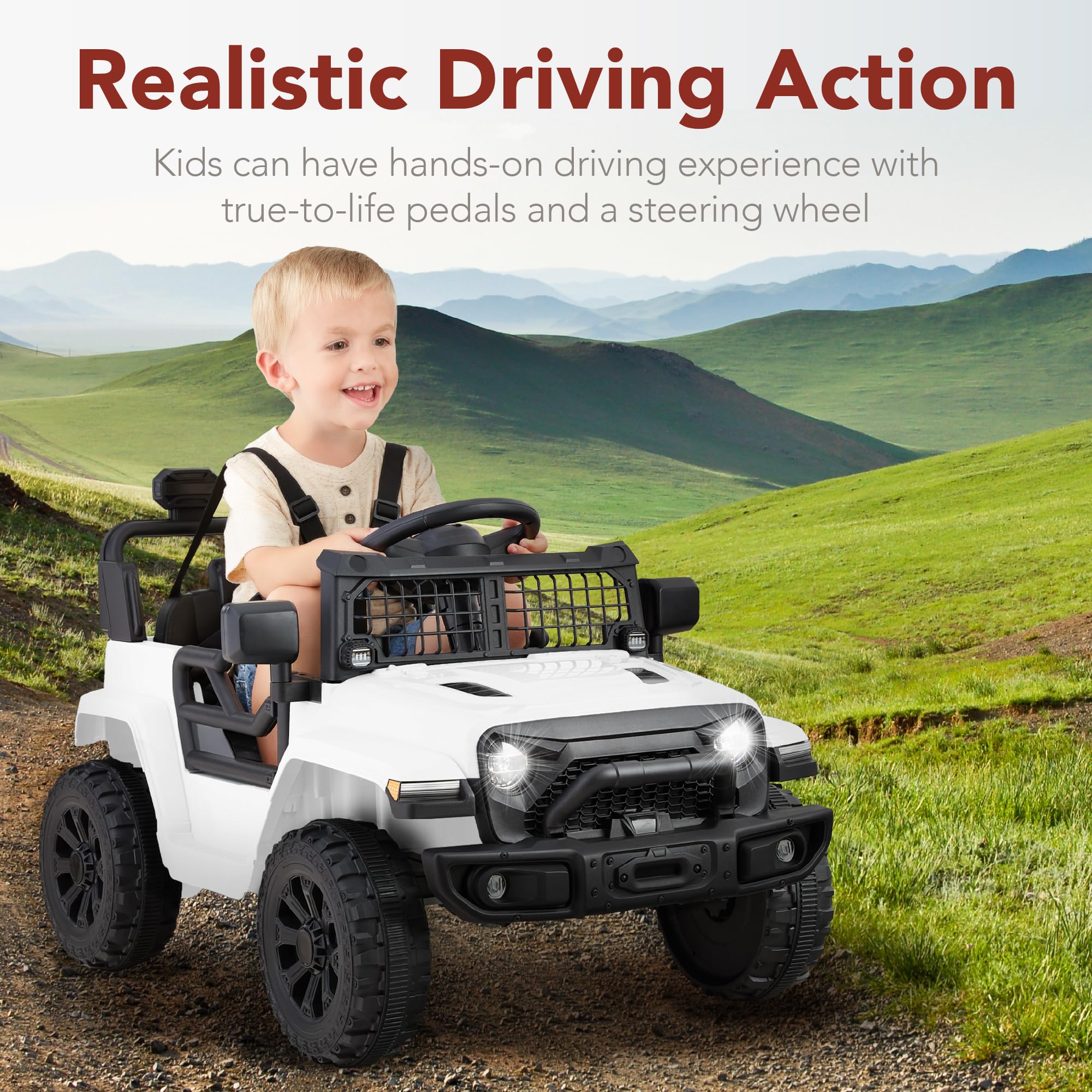 Foto 4 pulgar | Minicamión Ride On Toy Best Choice Products Para Niños, 6 V, Blanco - Venta Internacional.