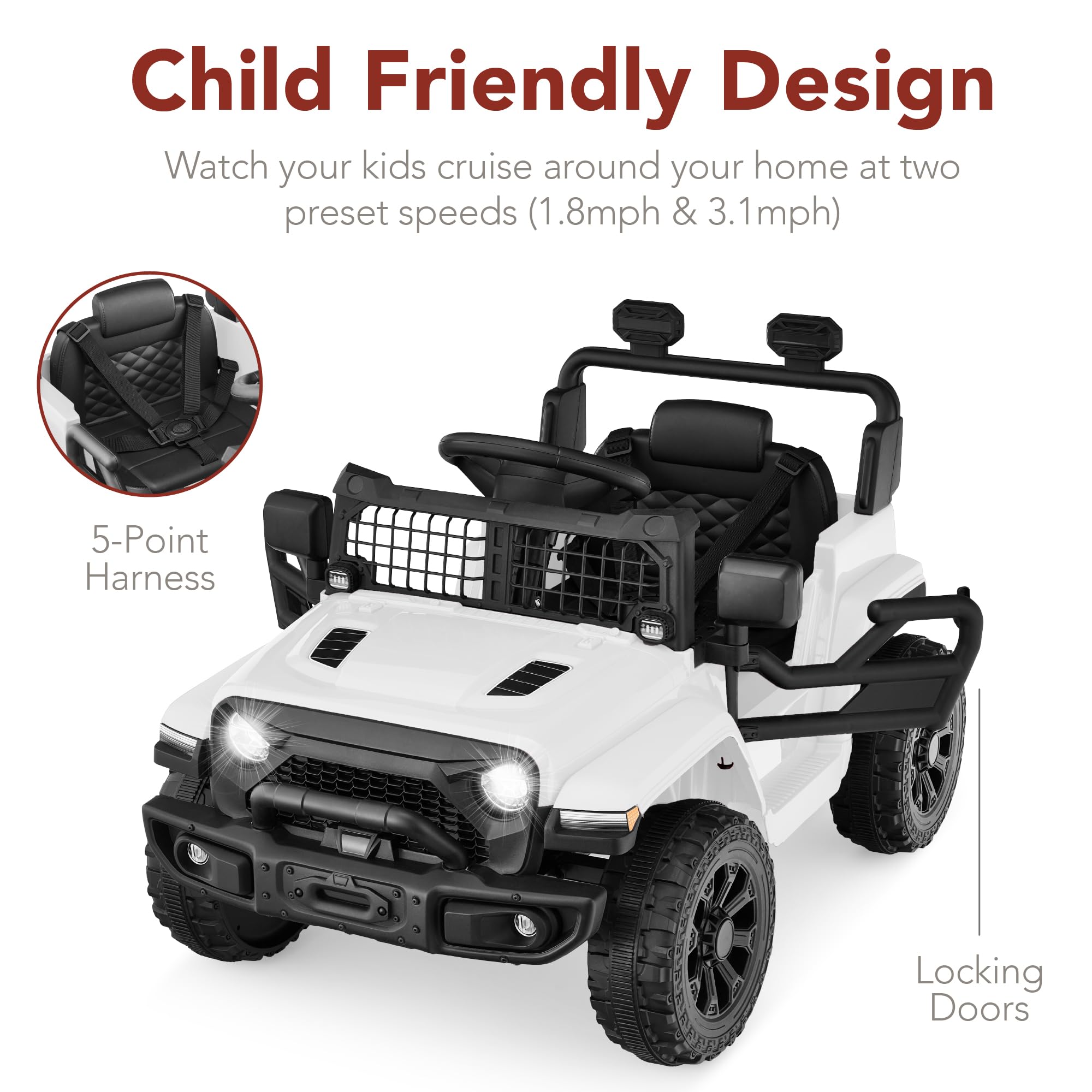 Foto 6 pulgar | Minicamión Ride On Toy Best Choice Products Para Niños, 6 V, Blanco - Venta Internacional.