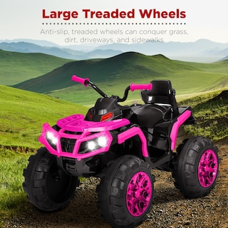 Foto 3 | Atv Eléctrico Best Choice Para Niños, 12 V Con Bluetooth, Color Rosa - Venta Internacional.