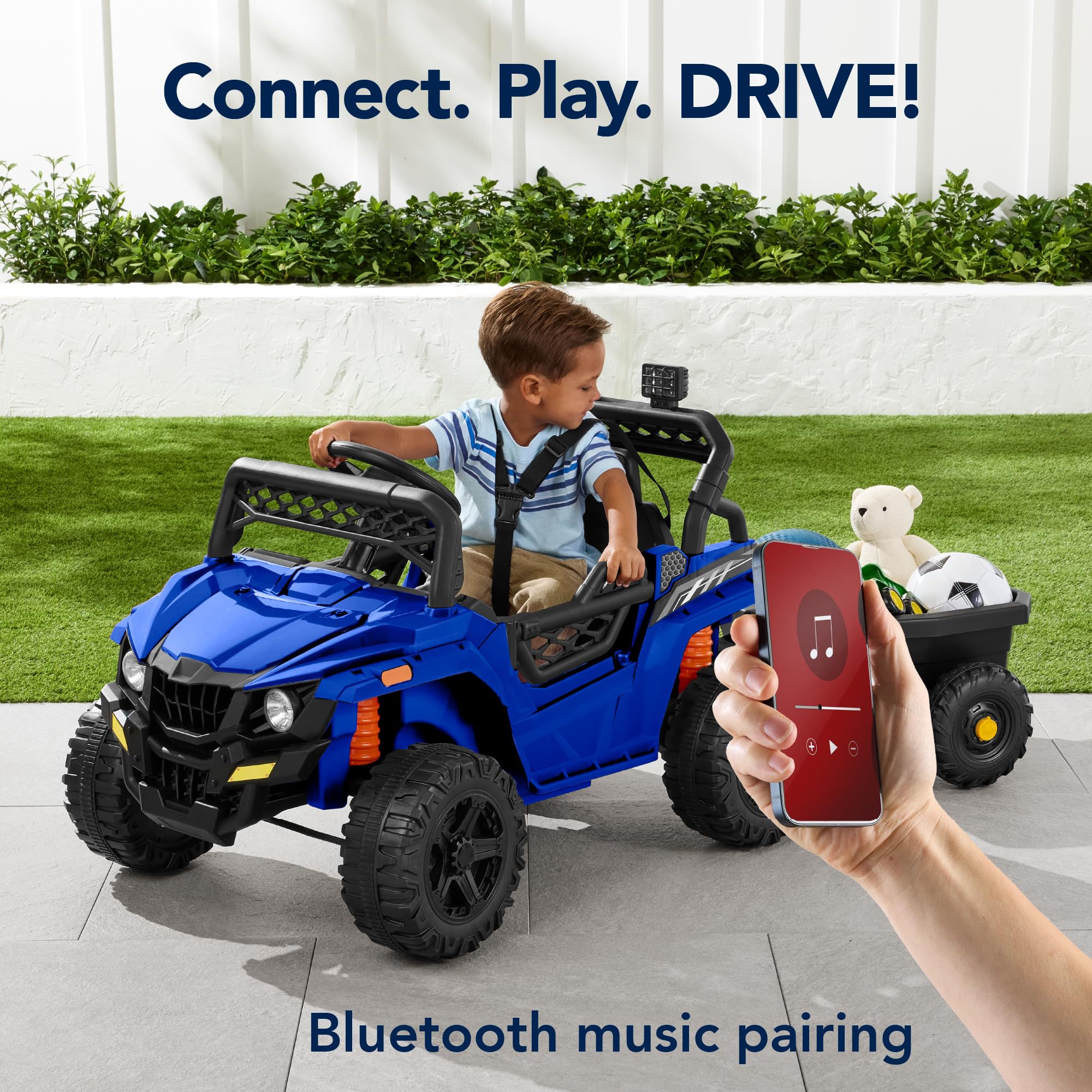 Foto 5 pulgar | Coche Eléctrico Ride On Utv Best Choice Para Niños Con Remolque De 12 V - Venta Internacional.