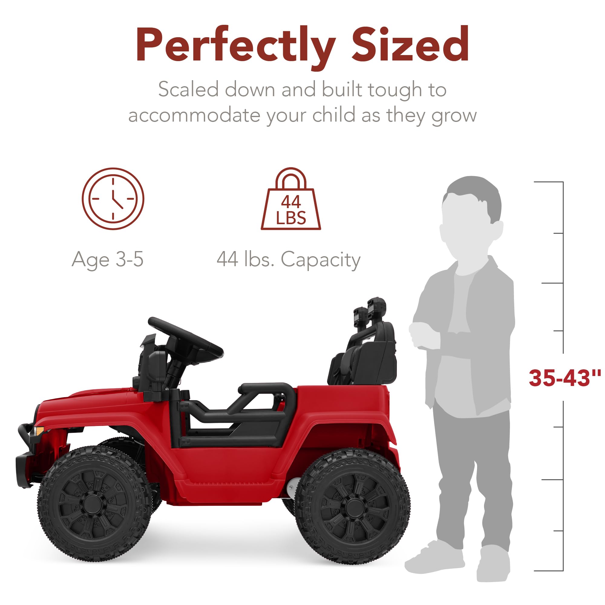 Foto 2 | Minicamión Ride On Toy Best Choice Products Para Niños, 6 V, Rojo - Venta Internacional.