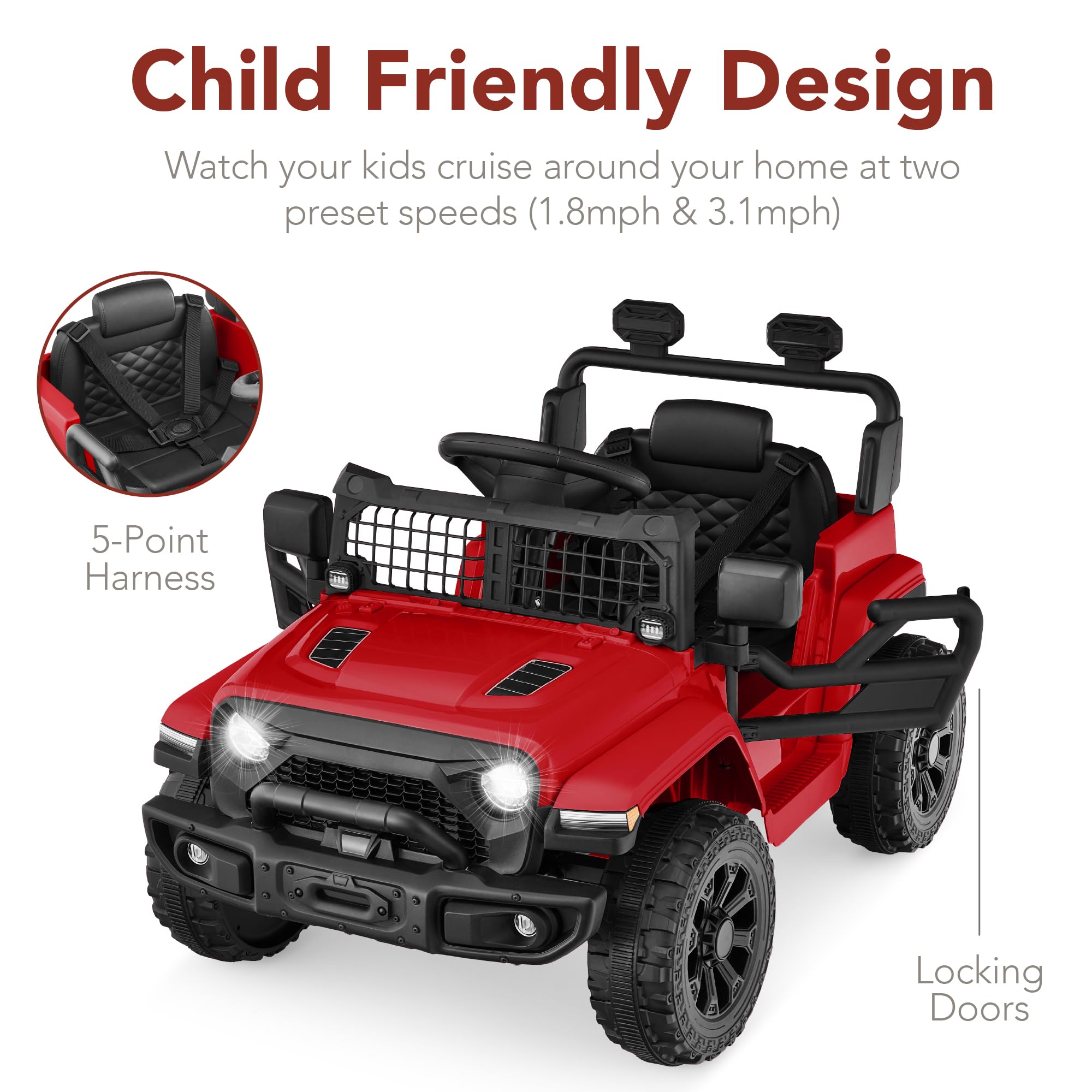 Foto 6 pulgar | Minicamión Ride On Toy Best Choice Products Para Niños, 6 V, Rojo - Venta Internacional.