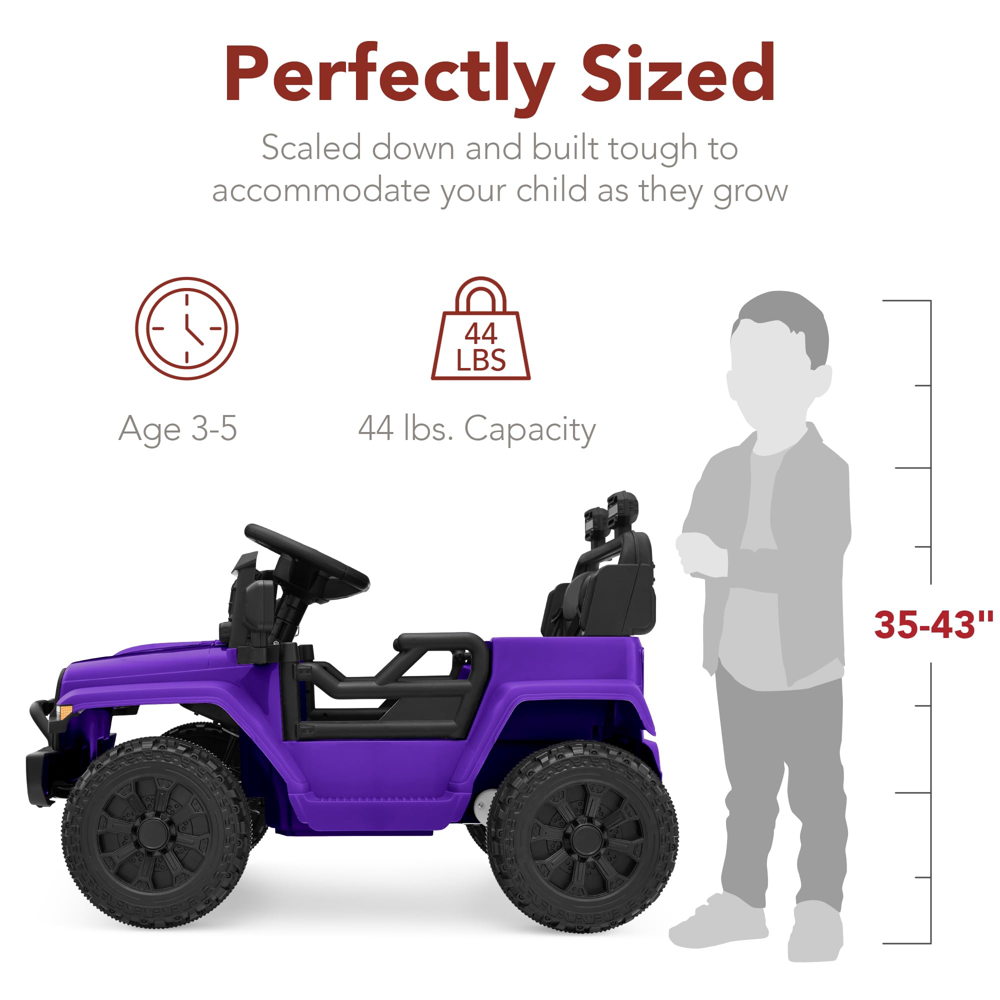 Foto 2 | Minicamión Para Niños Ride On Toy Best Choice Products, 6 V, Morado - Venta Internacional.