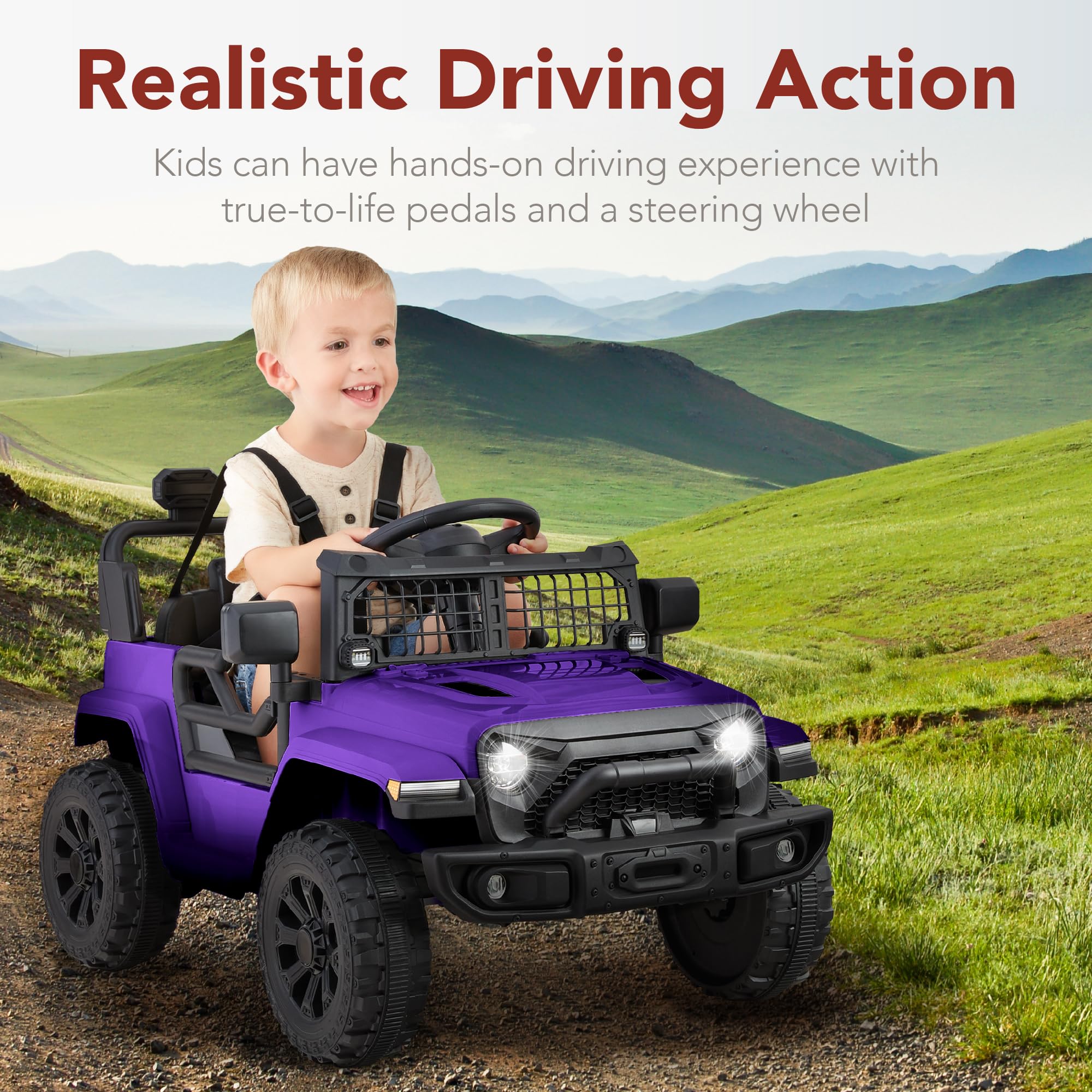 Foto 4 pulgar | Minicamión Para Niños Ride On Toy Best Choice Products, 6 V, Morado - Venta Internacional.