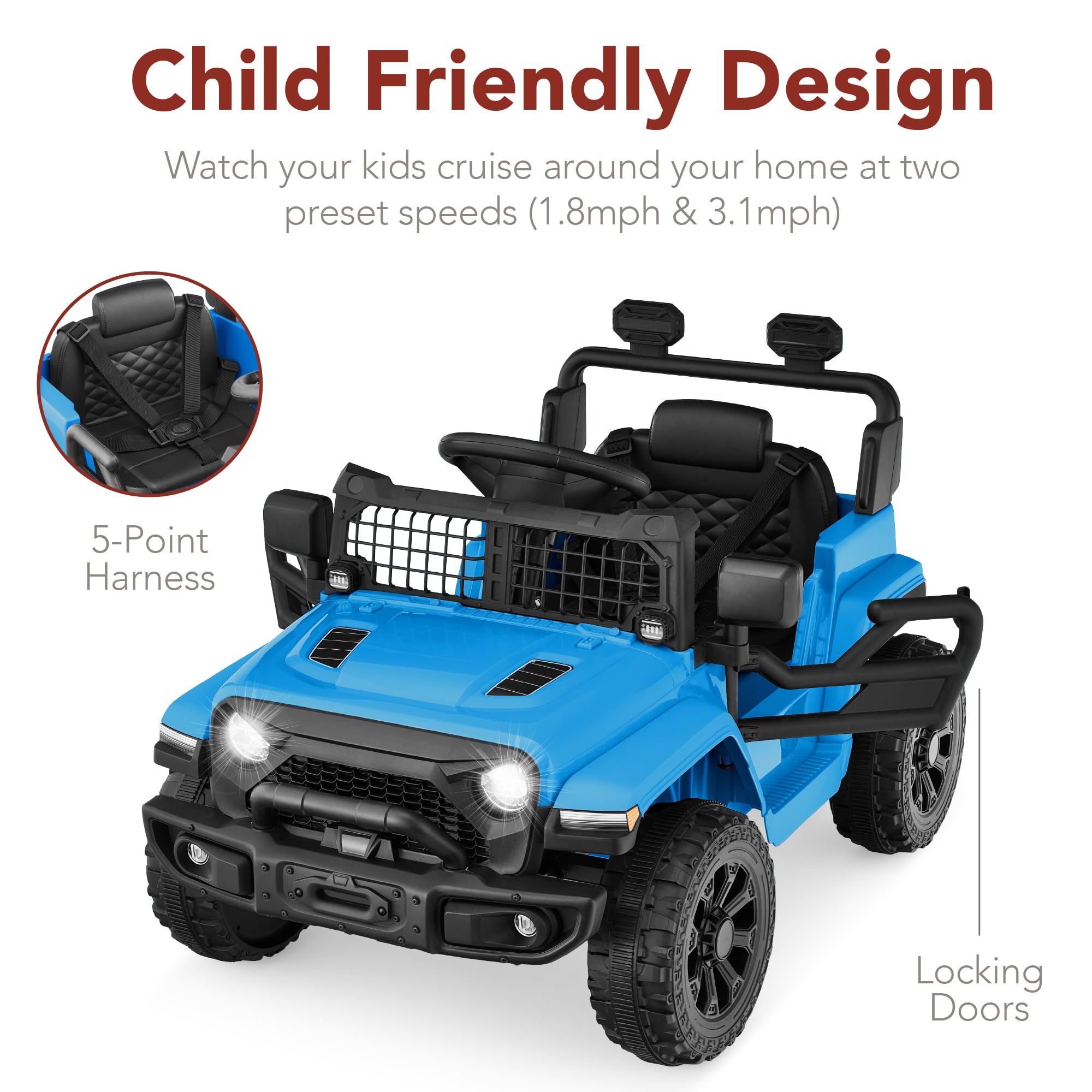 Foto 6 pulgar | Minicamión Ride On Toy Best Choice Products Para Niños, 6 V, Azul Claro - Venta Internacional.