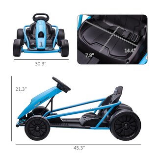 Foto 5 | Coche Eléctrico Go Kart Aosom 24 V 8.1 Mph para Niños - Venta Internacional