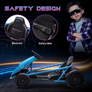 Foto 6 | Coche Eléctrico Go Kart Aosom 24 V 8.1 Mph para Niños - Venta Internacional