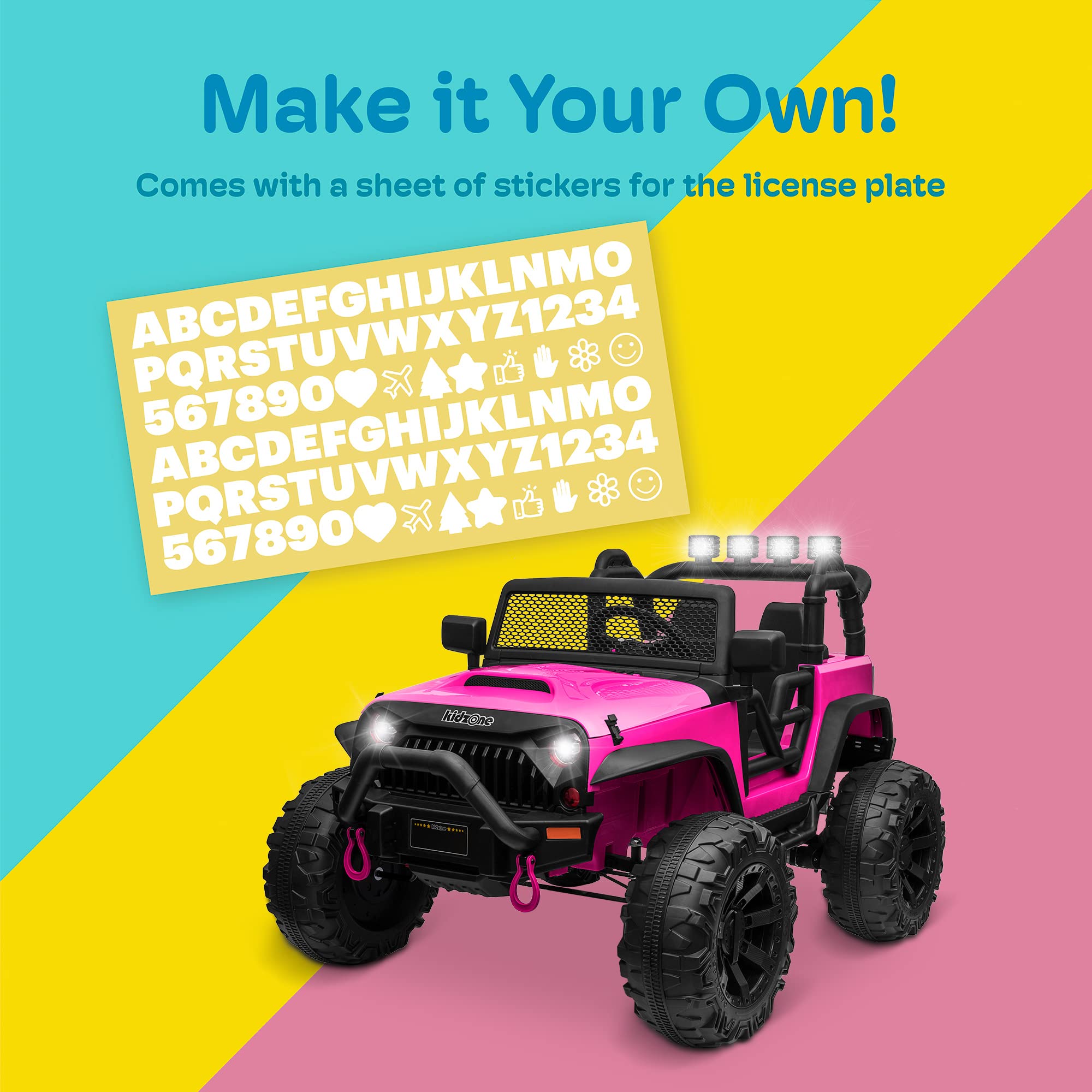 Foto 3 pulgar | Ride On Truck Kidzone Kids, 2 Plazas, 12 V, Con Mando A Distancia - Venta Internacional.