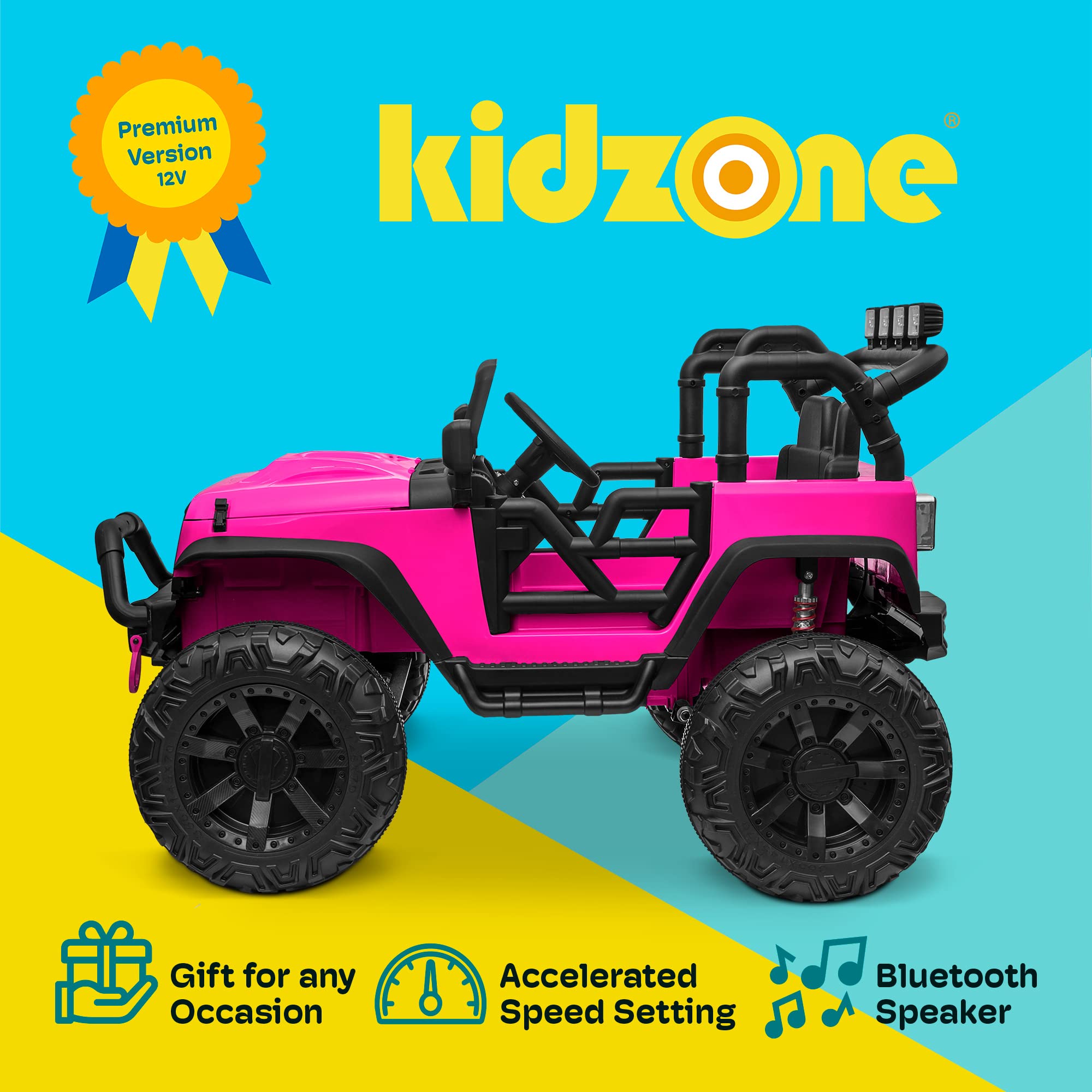 Foto 4 pulgar | Ride On Truck Kidzone Kids, 2 Plazas, 12 V, Con Mando A Distancia - Venta Internacional.