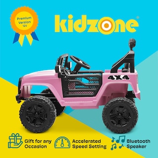 Foto 2 | Coche Eléctrico Para Niños Ride On Truck Kidzone Con Batería De 12 V, Color Rosa - Venta Internacional.