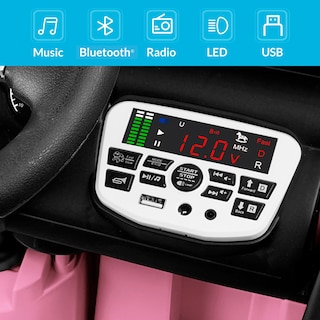 Foto 3 | Coche Eléctrico Para Niños Ride On Truck Kidzone Con Batería De 12 V, Color Rosa - Venta Internacional.