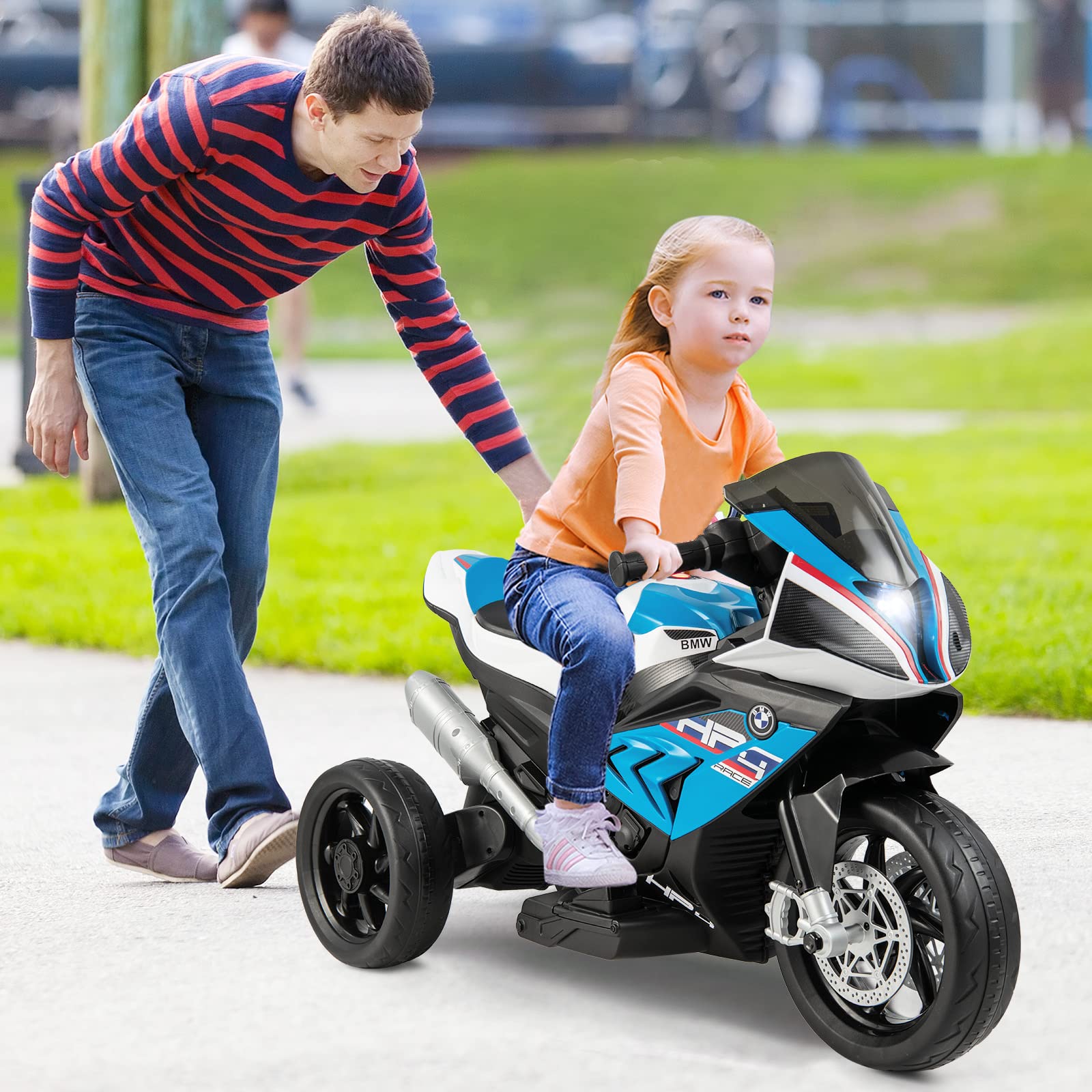 Foto 3 pulgar | Ride On Motorcycle Costzon Kids Bmw 12v Con Faros Delanteros Azules - Venta Internacional.