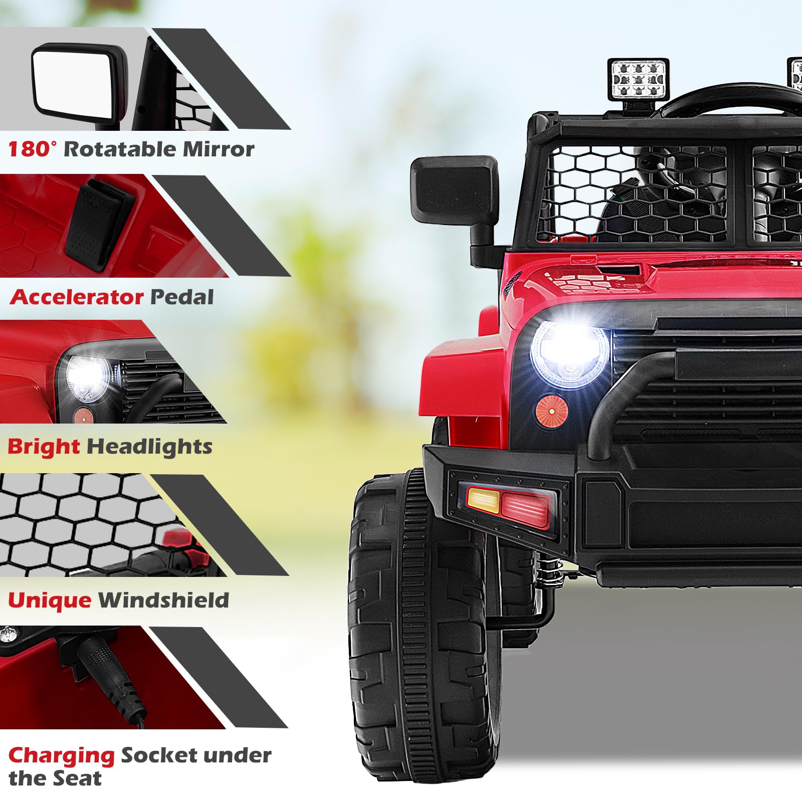Foto 5 pulgar | Camión Ride On Car Costzon Con Batería De 12 V Y Mando A Distancia, Color Rojo - Venta Internacional.