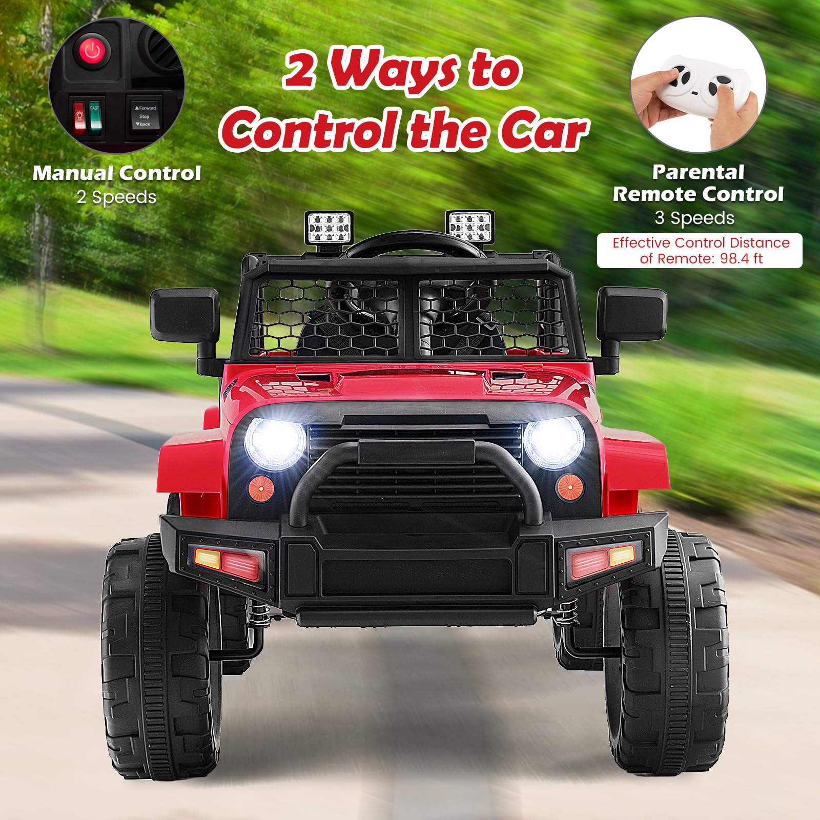 Foto 5 | Camión Ride On Car Costzon Con Batería De 12 V Y Mando A Distancia, Color Rojo - Venta Internacional.