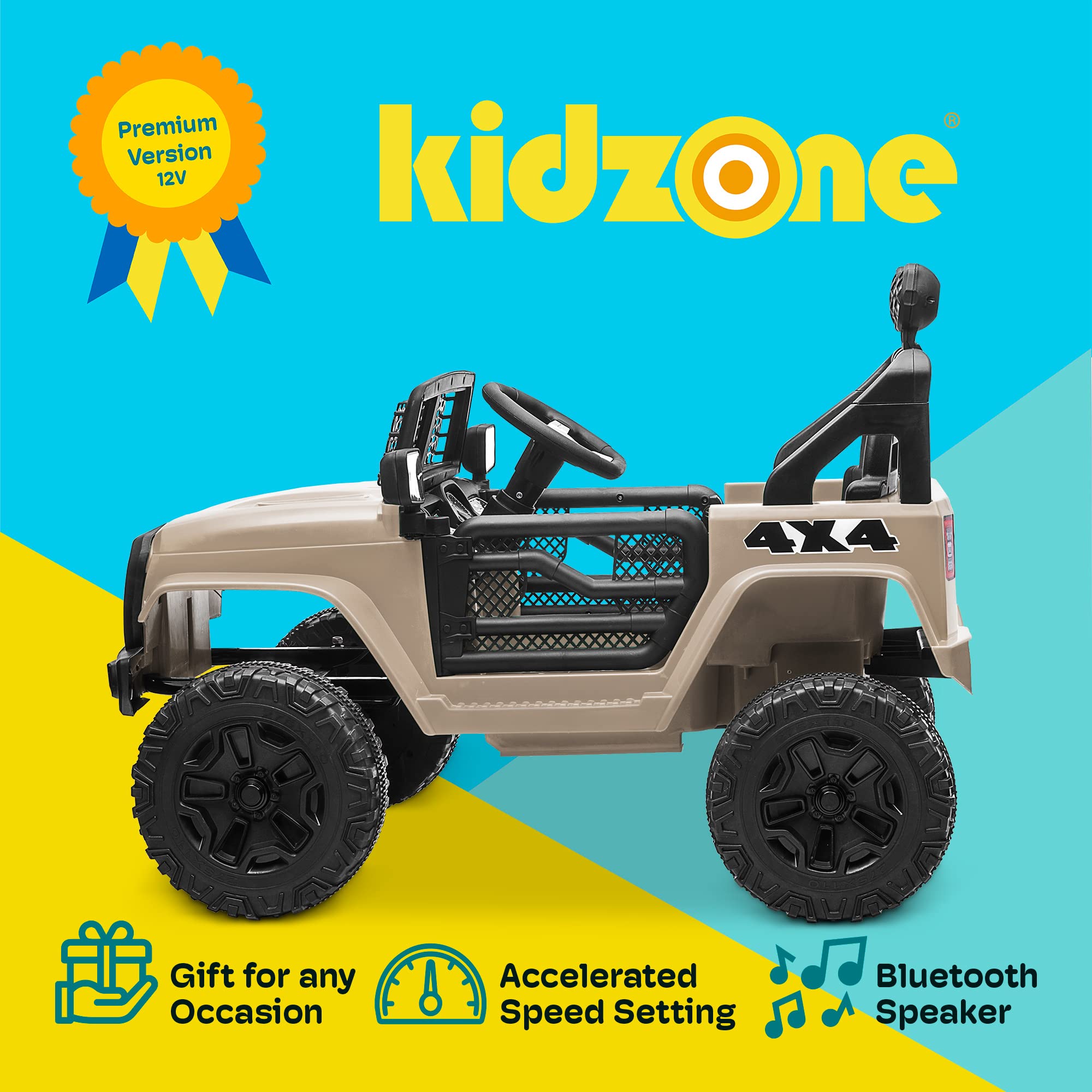 Foto 3 pulgar | Batería Eléctrica Ride On Truck Kidzone De 12 V Con Mando A Distancia - Venta Internacional.