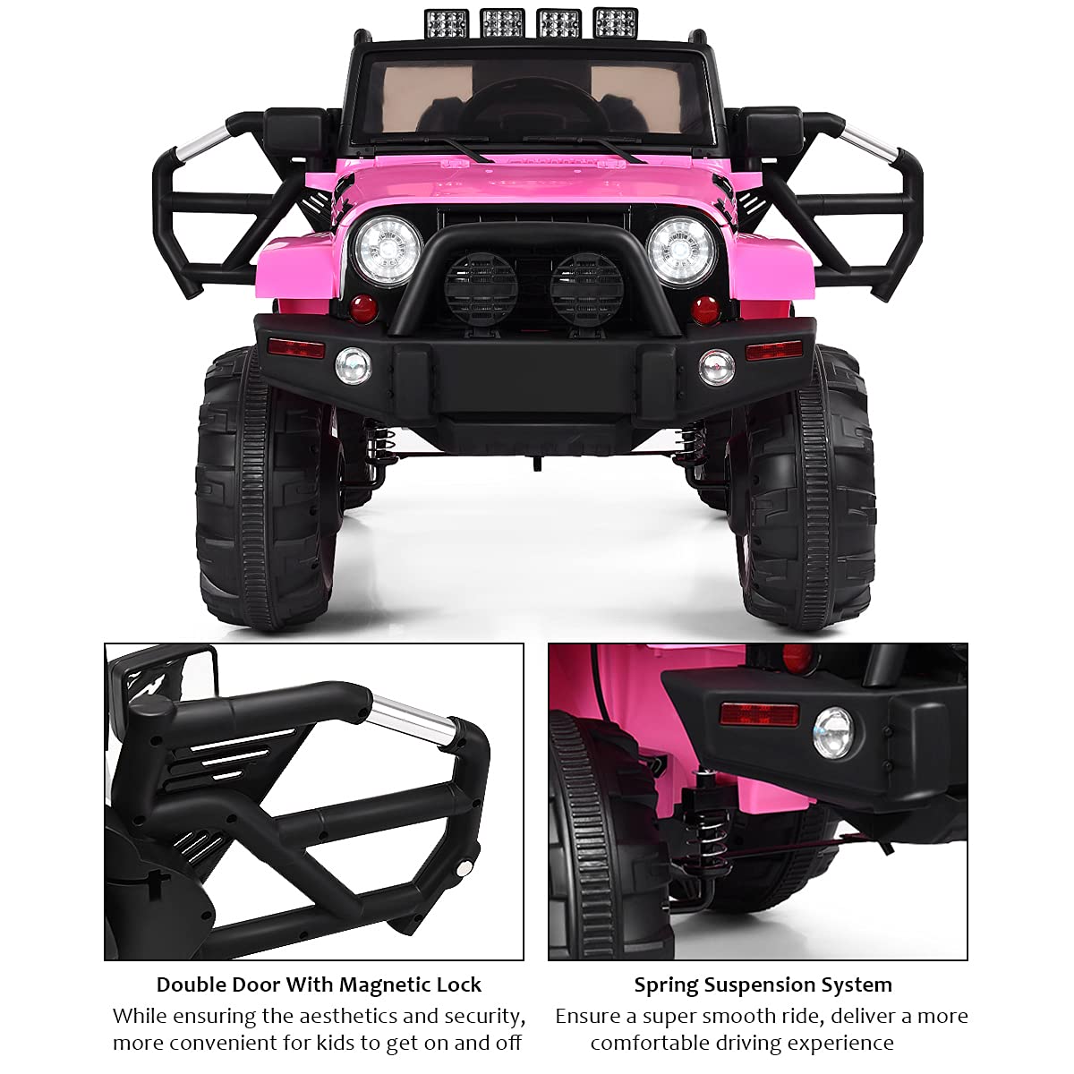 Foto 3 pulgar | Batería Ride On Car Costzon De 12 V Con Mando A Distancia, Color Rosa - Venta Internacional.