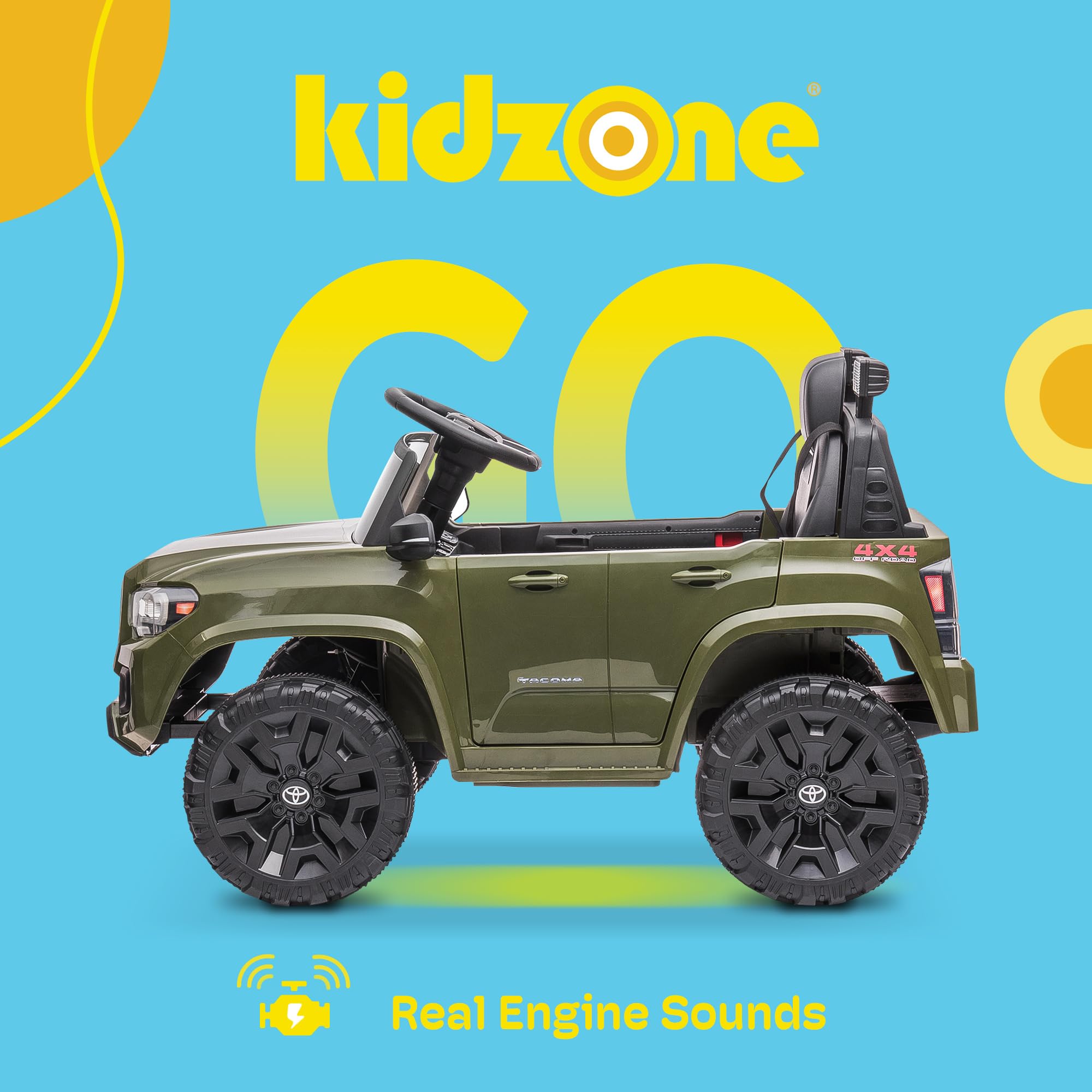 Foto 2 | Coche Eléctrico Ride On Truck Kidzone Toyota Tacoma Para Niños - Venta Internacional.