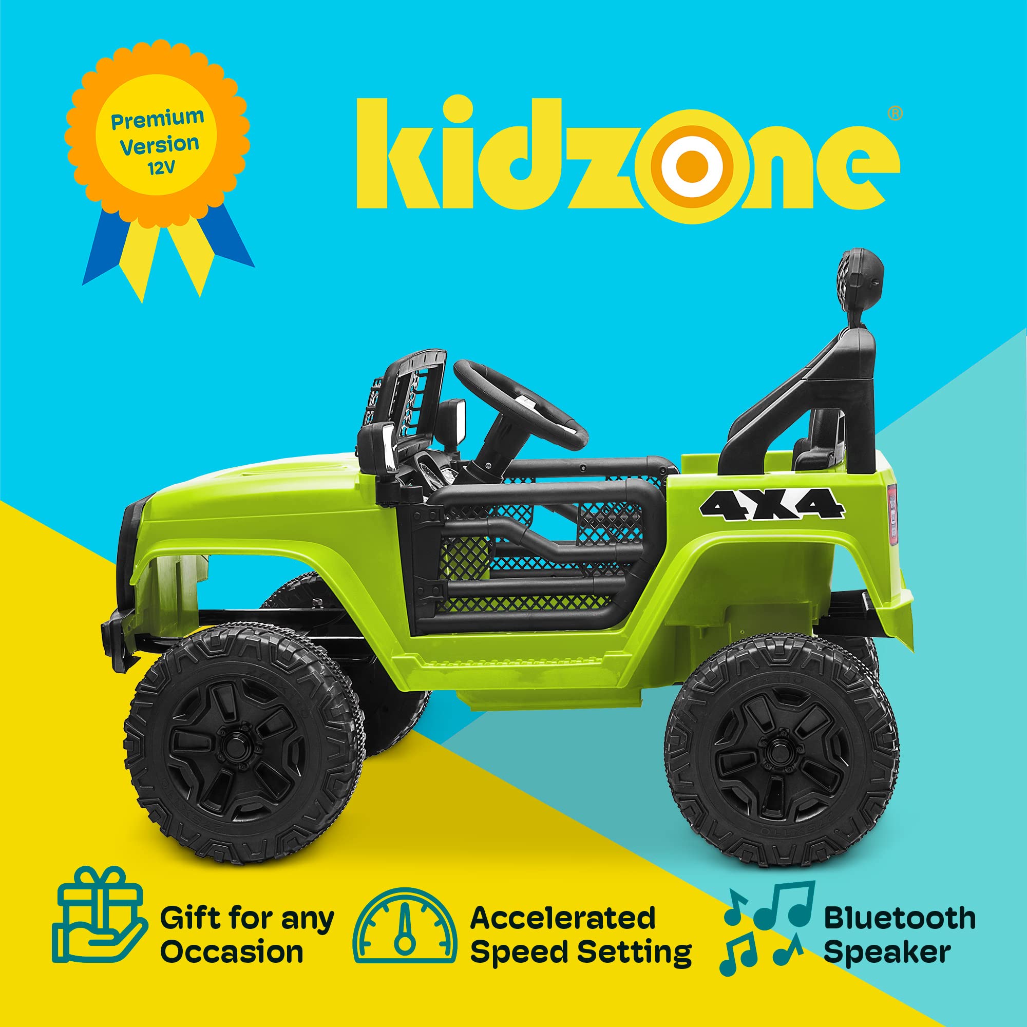 Foto 3 pulgar | Batería Eléctrica Ride On Truck Kidzone De 12 V Con Mando A Distancia - Venta Internacional.