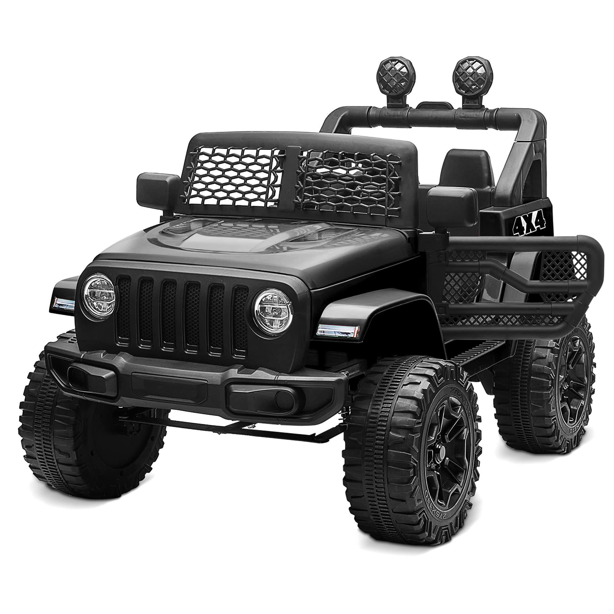 Coche Eléctrico Para Niños Ride On Truck Kidzone Con Batería De 12 V, Color Negro - Venta Internacional.