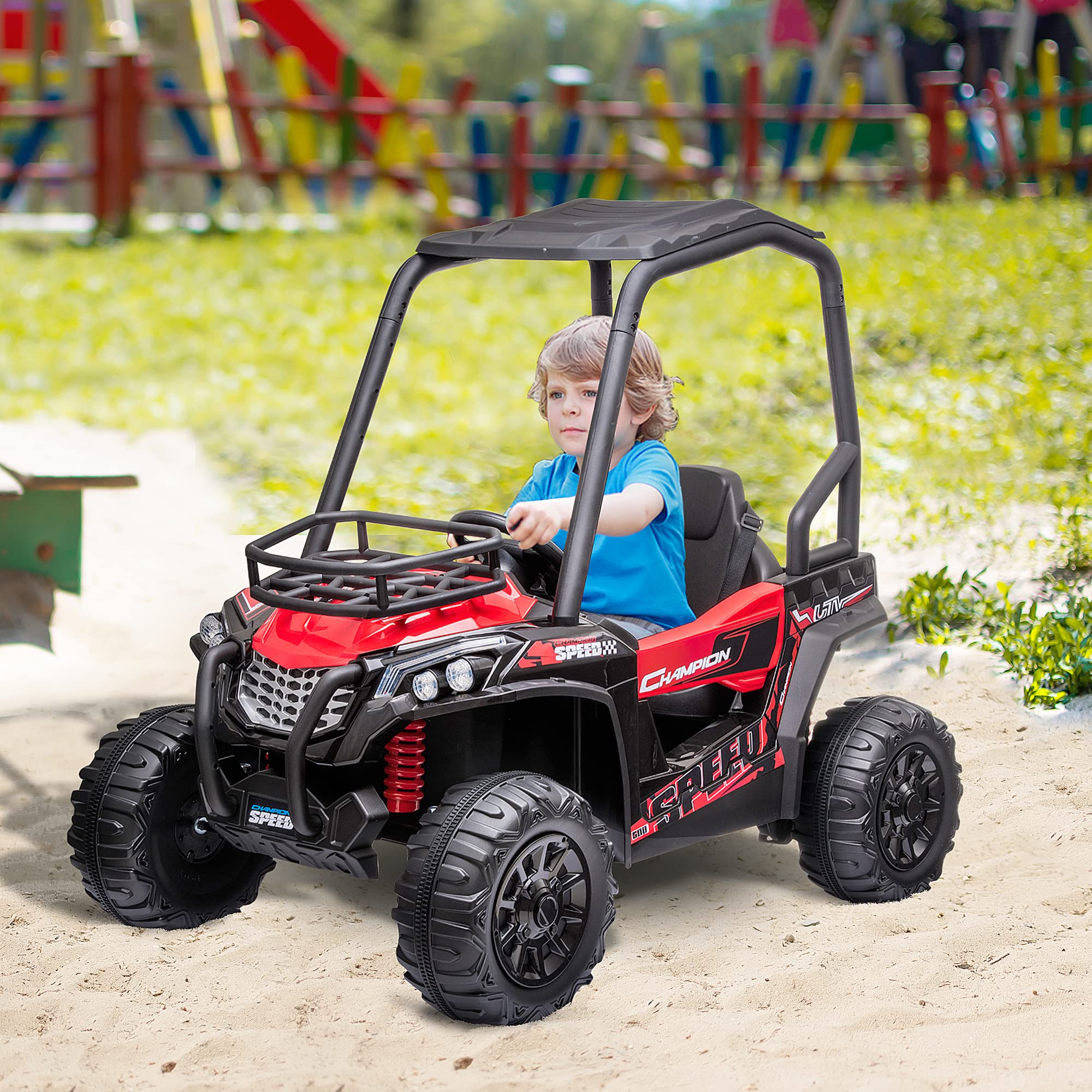Foto 2 | Utv Eléctrico Para Niños Aosom De 12 V Con Música Y Luces - Venta Internacional.