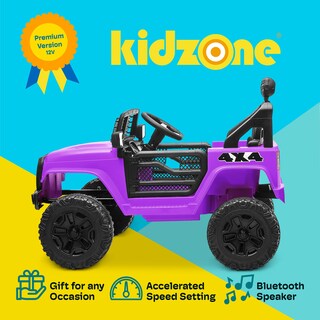 Foto 2 | Coche Eléctrico Ride On Truck Kidzone De 12 V Con Batería De 4 Ruedas, Color Morado - Venta Internacional.