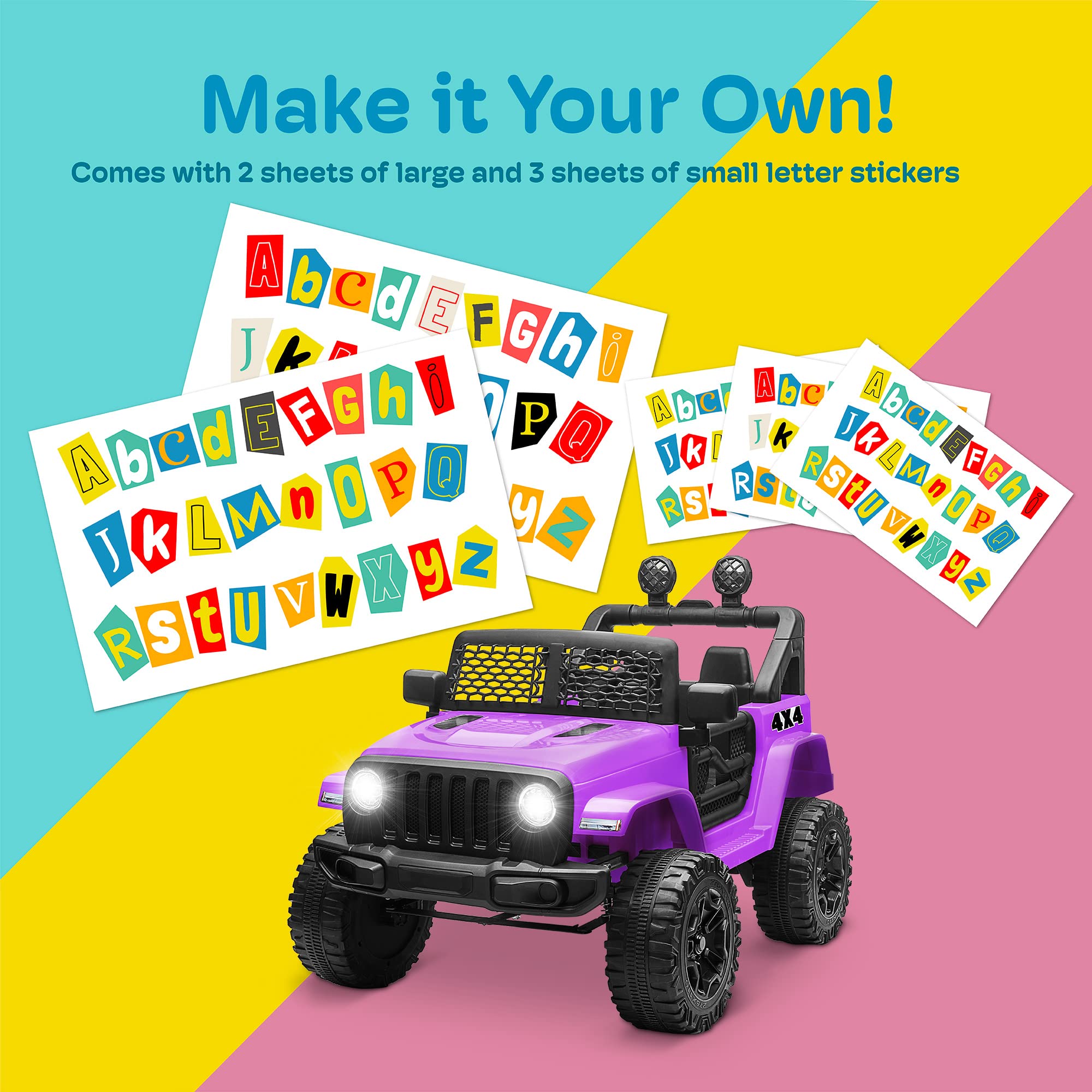 Foto 5 pulgar | Coche Eléctrico Ride On Truck Kidzone De 12 V Con Batería De 4 Ruedas, Color Morado - Venta Internacional.