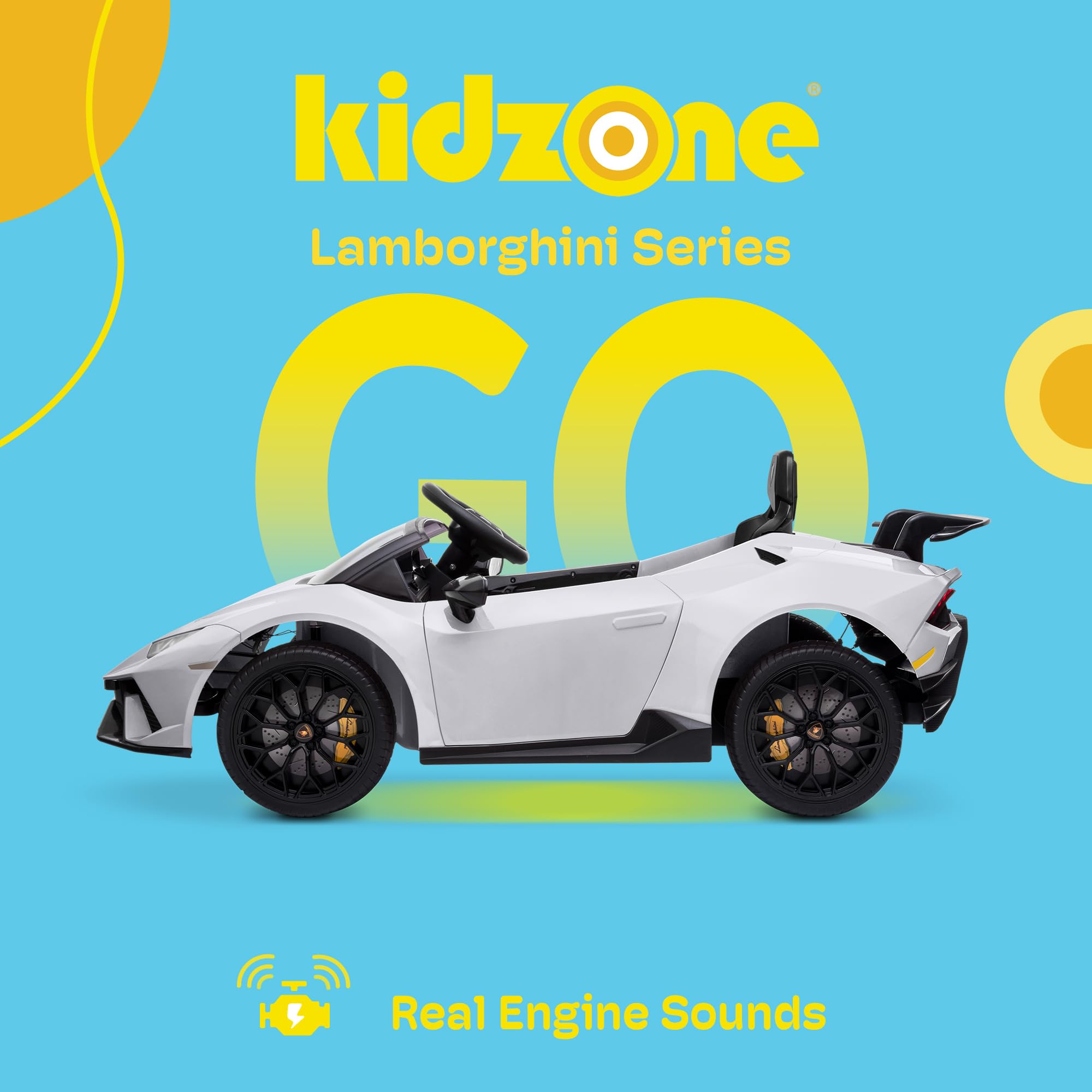 Foto 3 pulgar | Lamborghini Huracán Ride On Car Kidzone Kids De 12 V Con Licencia - Venta Internacional.
