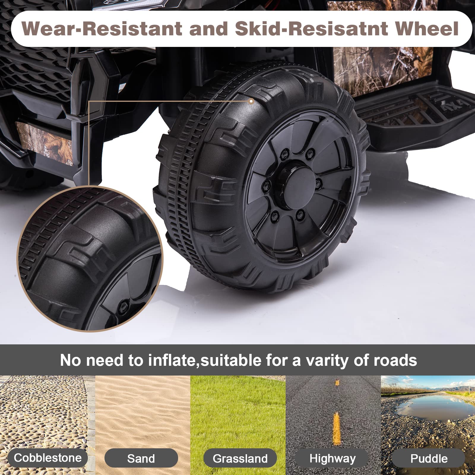 Foto 6 pulgar | Atv Quad Eléctrico Para Niños De 6 V Con Faros Delanteros, Mp3, Usb De 18 A 36 Meses - Venta Internacional.