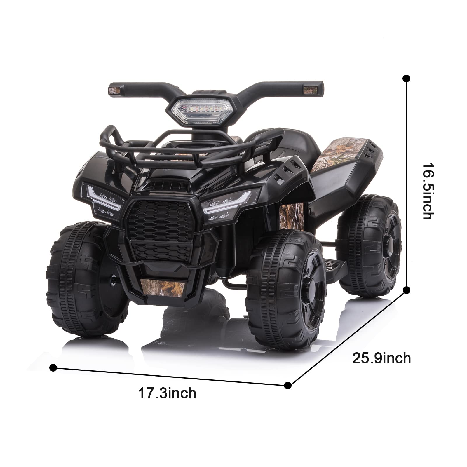 Foto 8 pulgar | Atv Quad Eléctrico Para Niños De 6 V Con Faros Delanteros, Mp3, Usb De 18 A 36 Meses - Venta Internacional.