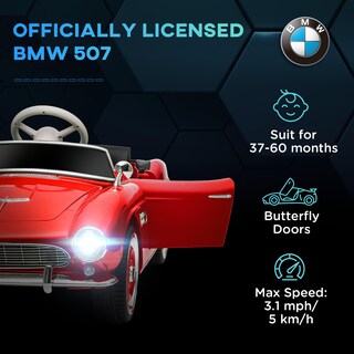 Foto 3 | Vehículo Eléctrico Con Licencia Aosom, Bmw Kid, 12 V, Con Mando A Distancia - Venta Internacional.