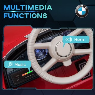 Foto 7 | Vehículo Eléctrico Con Licencia Aosom, Bmw Kid, 12 V, Con Mando A Distancia - Venta Internacional.