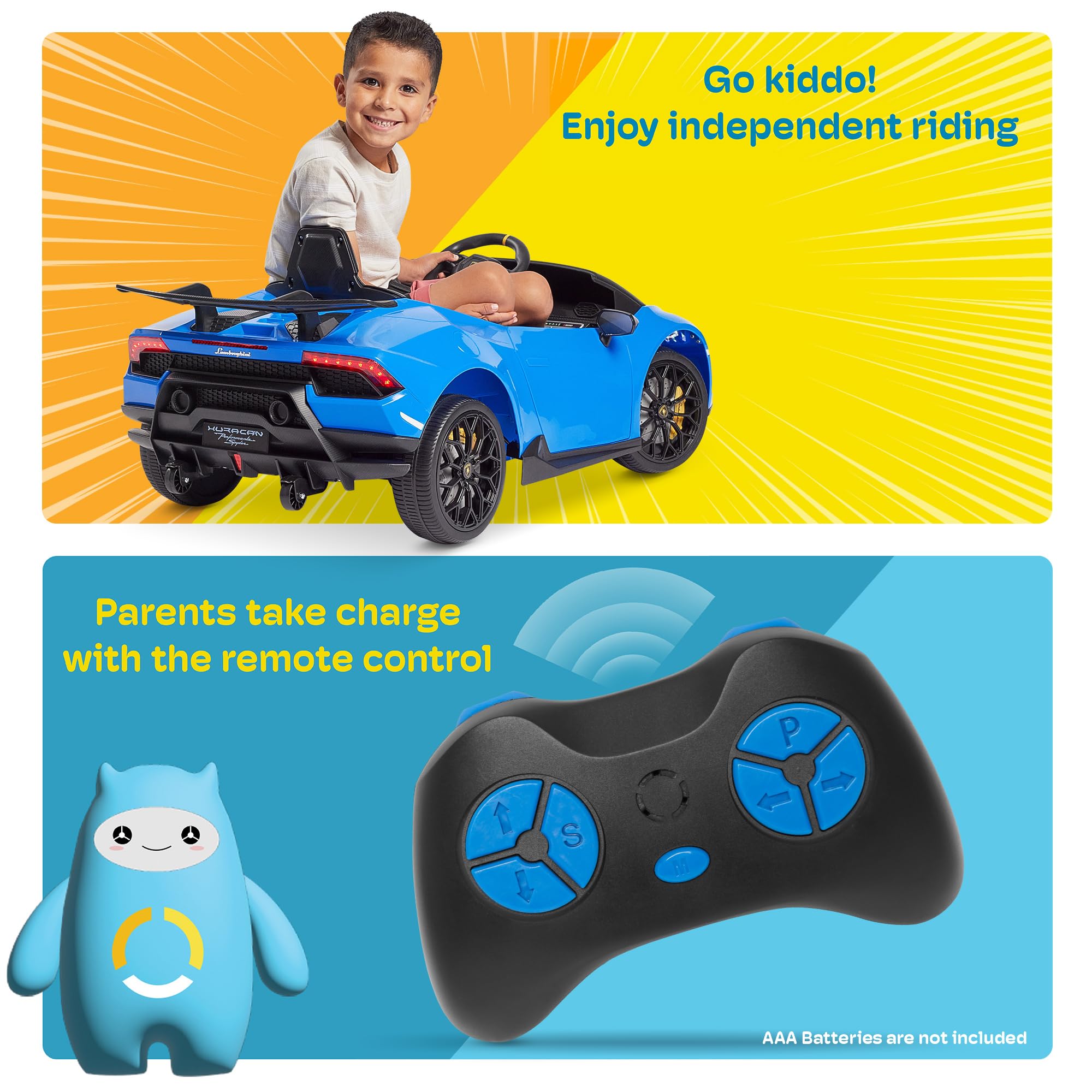 Foto 5 | Lamborghini Eléctrico Ride On Car Kidzone Con Licencia De 12 V, Color Rosa - Venta Internacional.
