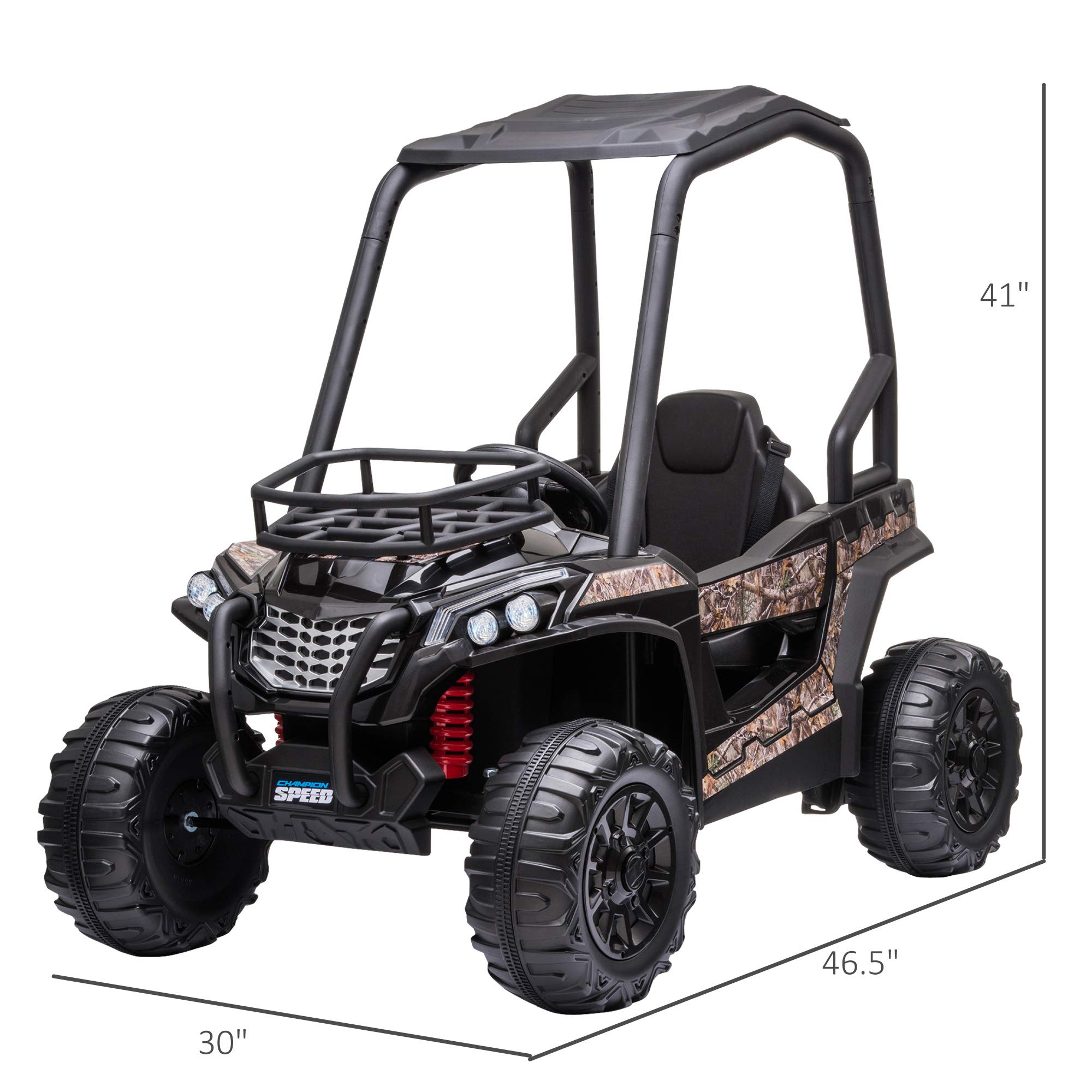 Foto 5 | Utv Eléctrico Para Niños Aosom De 12 V Con Música Y Luces - Venta Internacional.