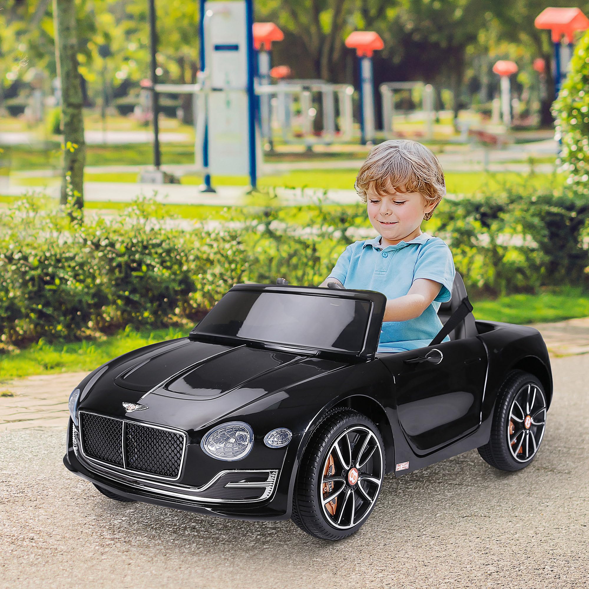 Foto 3 pulgar | Coche Eléctrico Aosom Licensed Bentley Exp12 Kids 12v Black - Venta Internacional.
