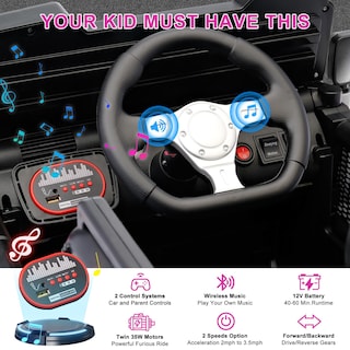 Foto 5 | Jeep Leshido Ride-on Para Niños, 12 V, Eléctrico, Con Mando A Distancia - Venta Internacional.