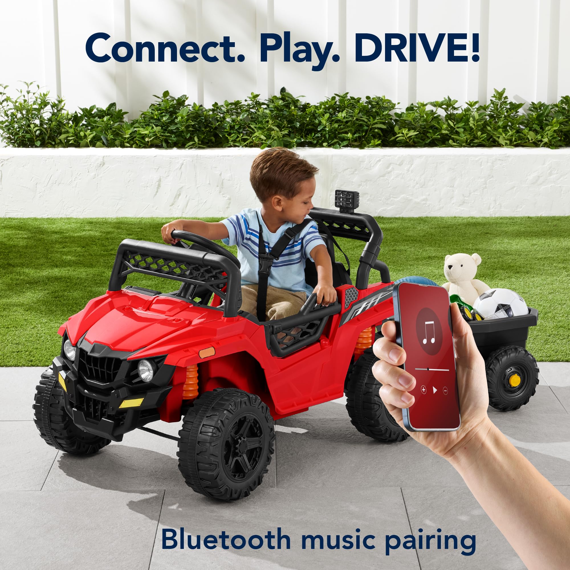 Foto 4 | Coche Eléctrico Ride On Utv Best Choice Para Niños Con Remolque De 12 V - Venta Internacional.