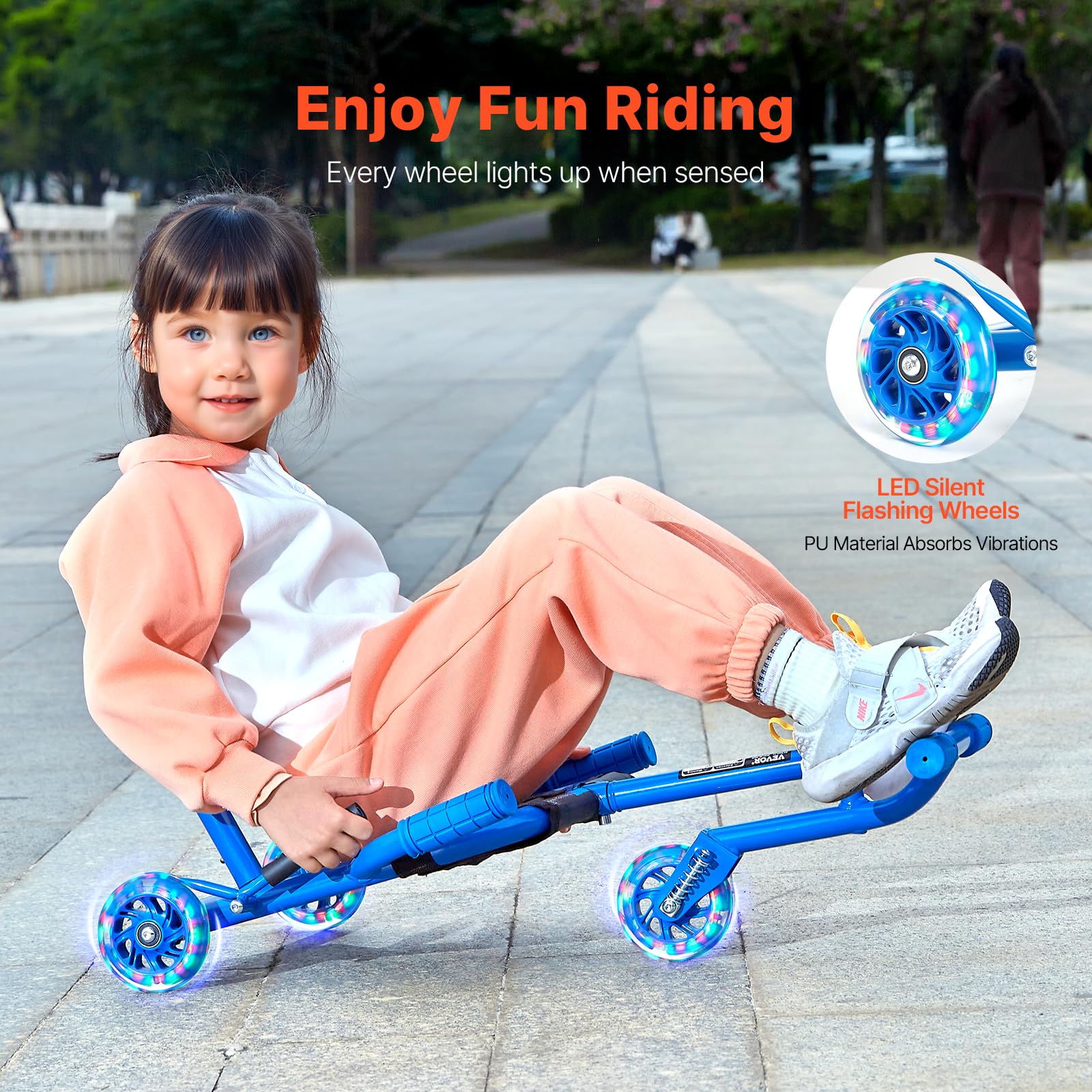 Foto 3 pulgar | Patinete Vevor Swing De Lado A Lado, 60 Kg De Carga, Azul, 4+ - Venta Internacional.