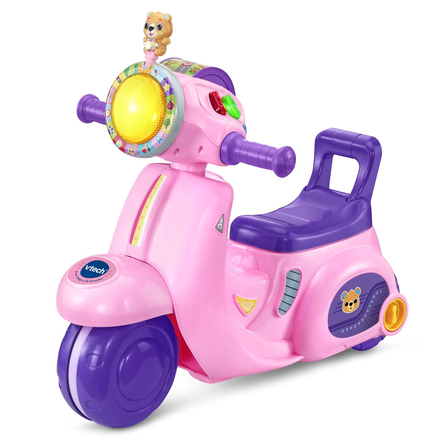 Foto 2 | Patinete 2 En 1 Map And Go Vtech Para Niños Pequeños, Color Rosa - Venta Internacional.