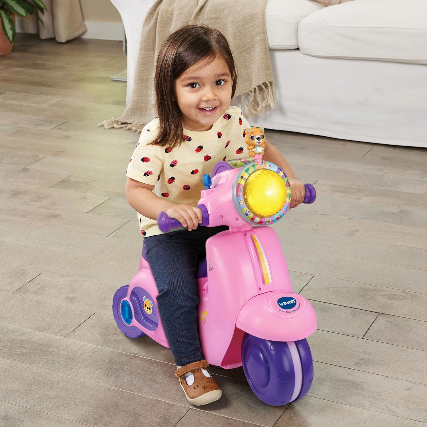 Foto 6 pulgar | Patinete 2 En 1 Map And Go Vtech Para Niños Pequeños, Color Rosa - Venta Internacional.