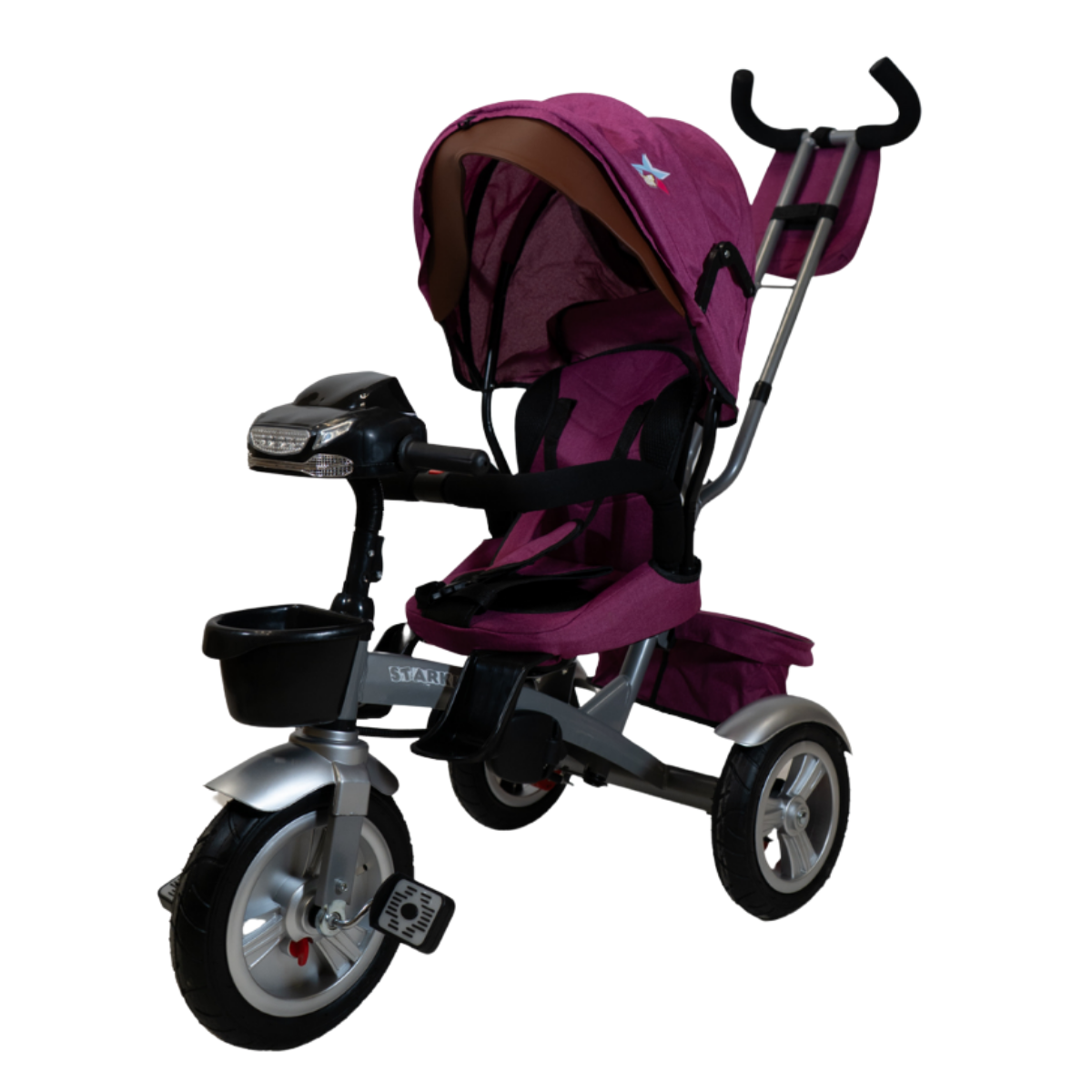 Triciclo Bicicleta Infantil Starkids Sk5532 con Luz Rosa
