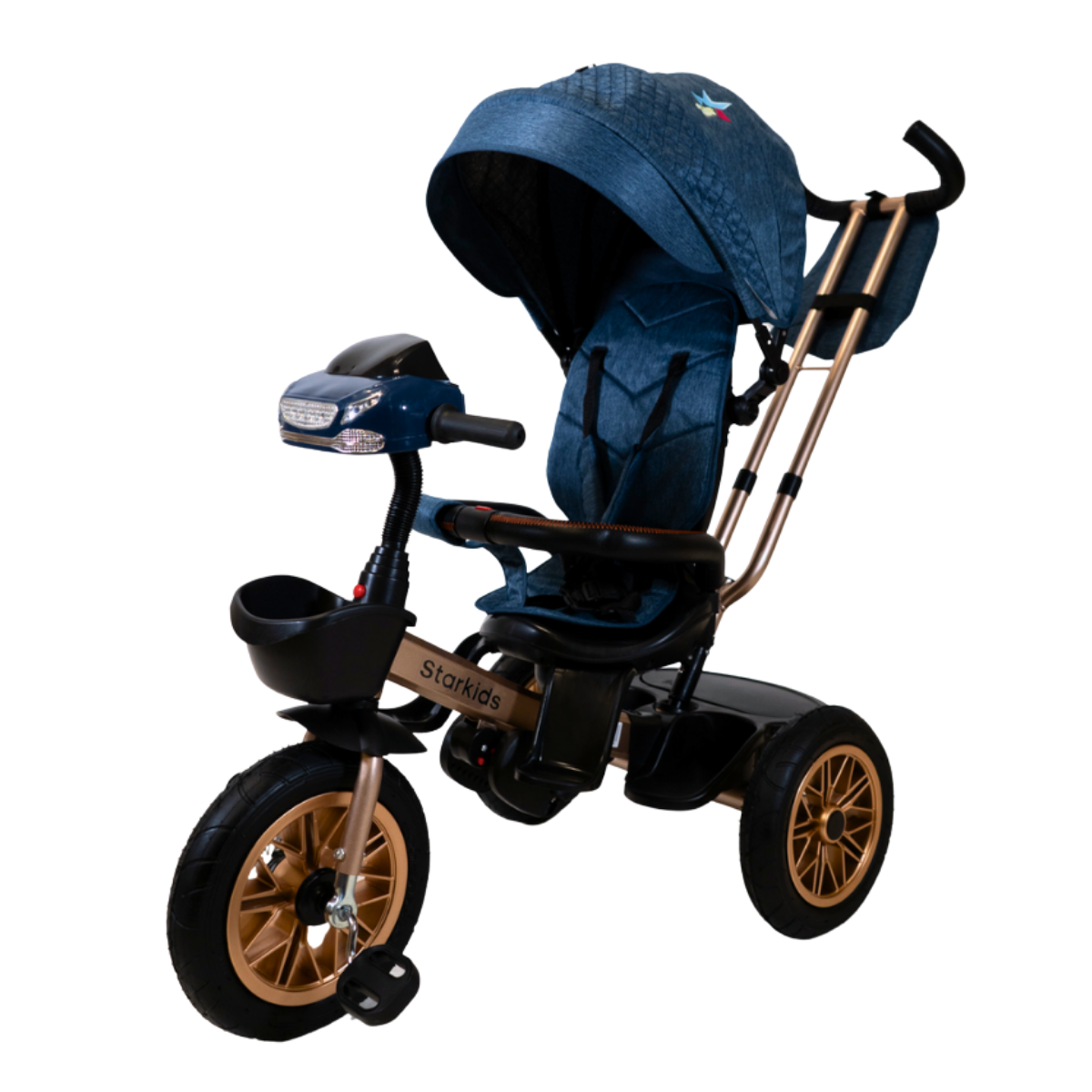 Foto 2 pulgar | Triciclo Infantil Starkids Sk5548 Bicicleta con Luz Azul