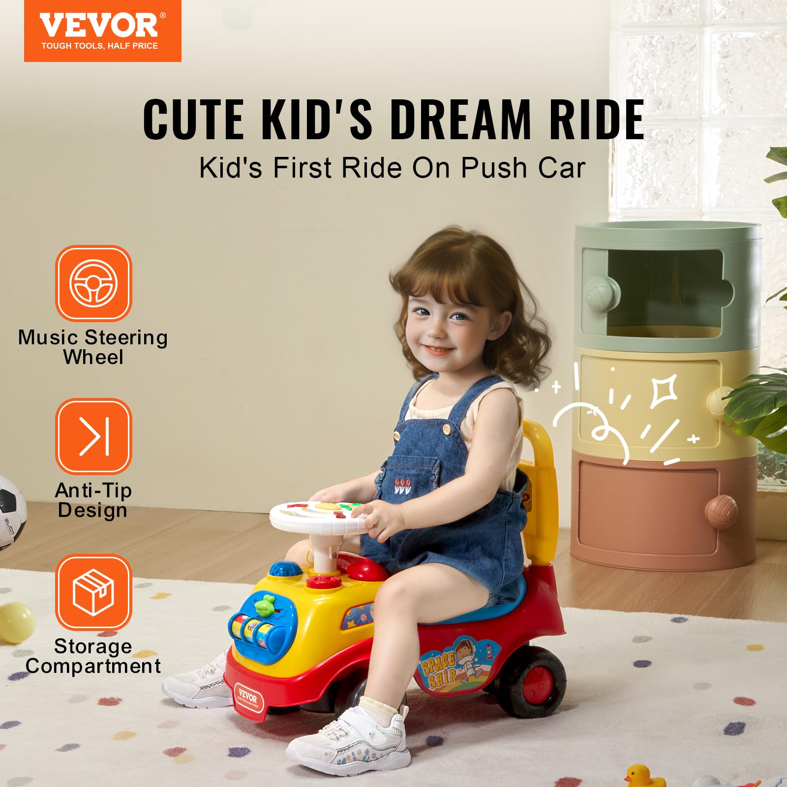 Foto 2 | Ride On Push Car Vevor Ride Racer Para Niños Pequeños Mayores De 19 Meses - Venta Internacional.