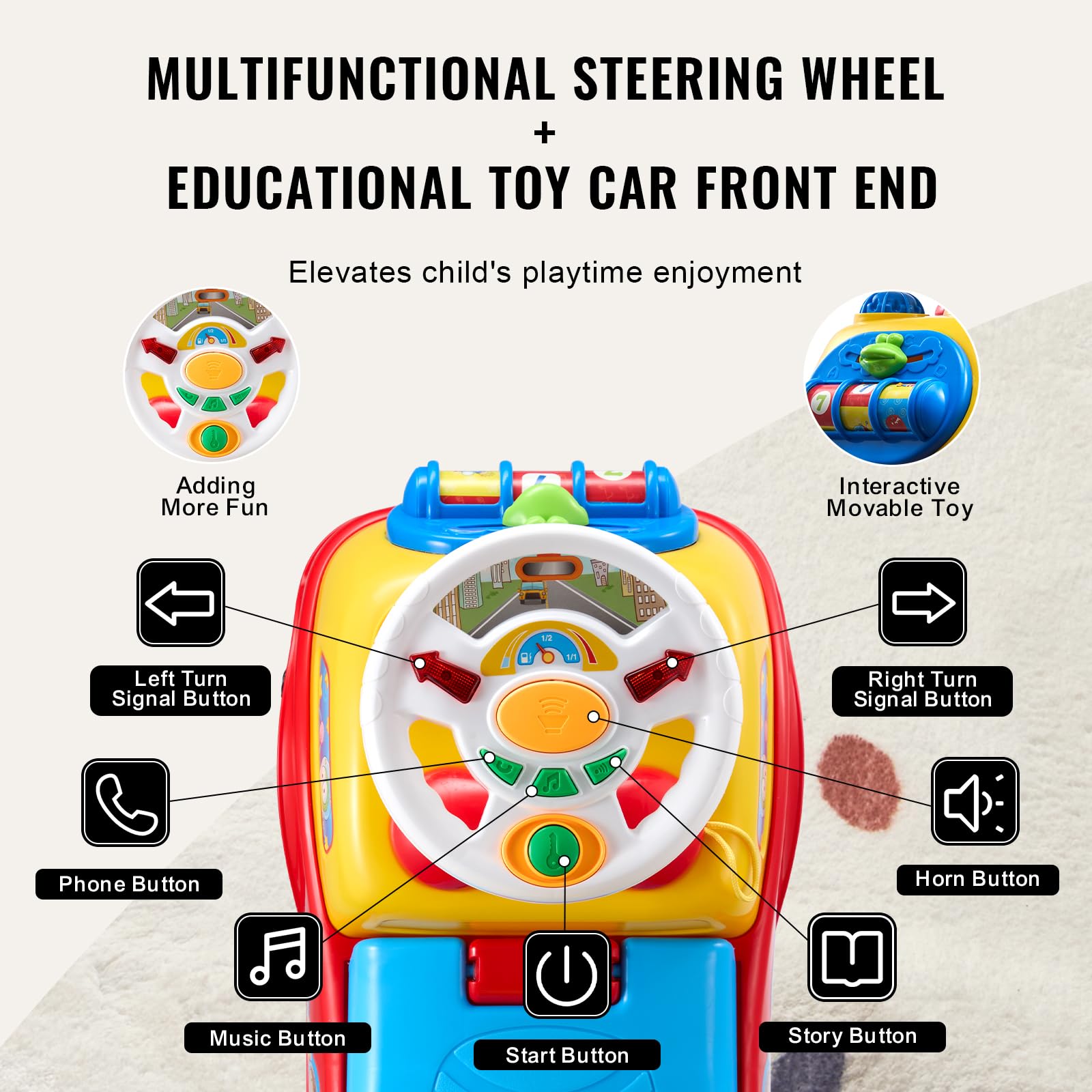 Foto 4 | Ride On Push Car Vevor Ride Racer Para Niños Pequeños Mayores De 19 Meses - Venta Internacional.