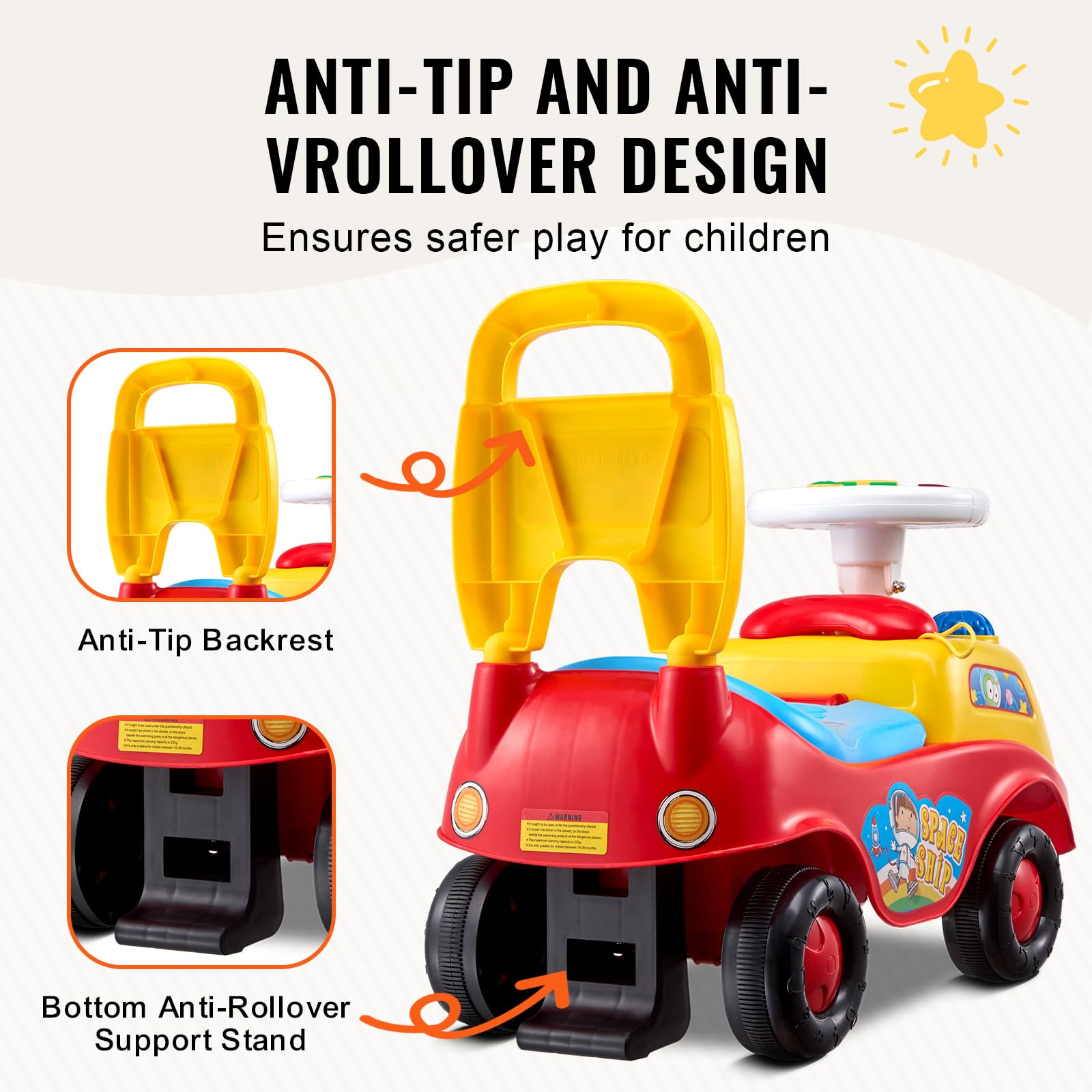 Foto 6 | Ride On Push Car Vevor Ride Racer Para Niños Pequeños Mayores De 19 Meses - Venta Internacional.