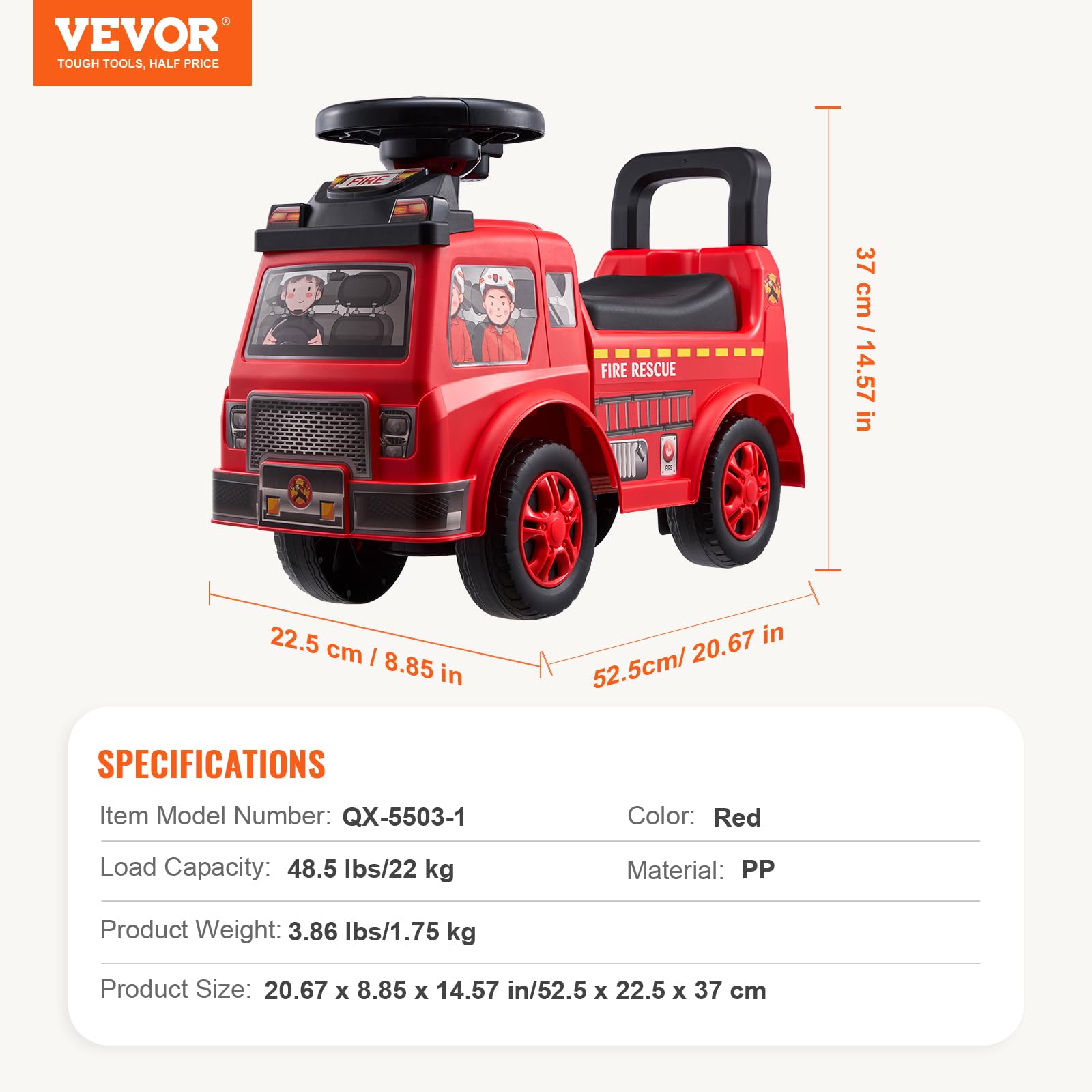Foto 7 | Ride On Push Car Vevor Ride Racer Para Niños Pequeños Mayores De 19 Meses - Venta Internacional.
