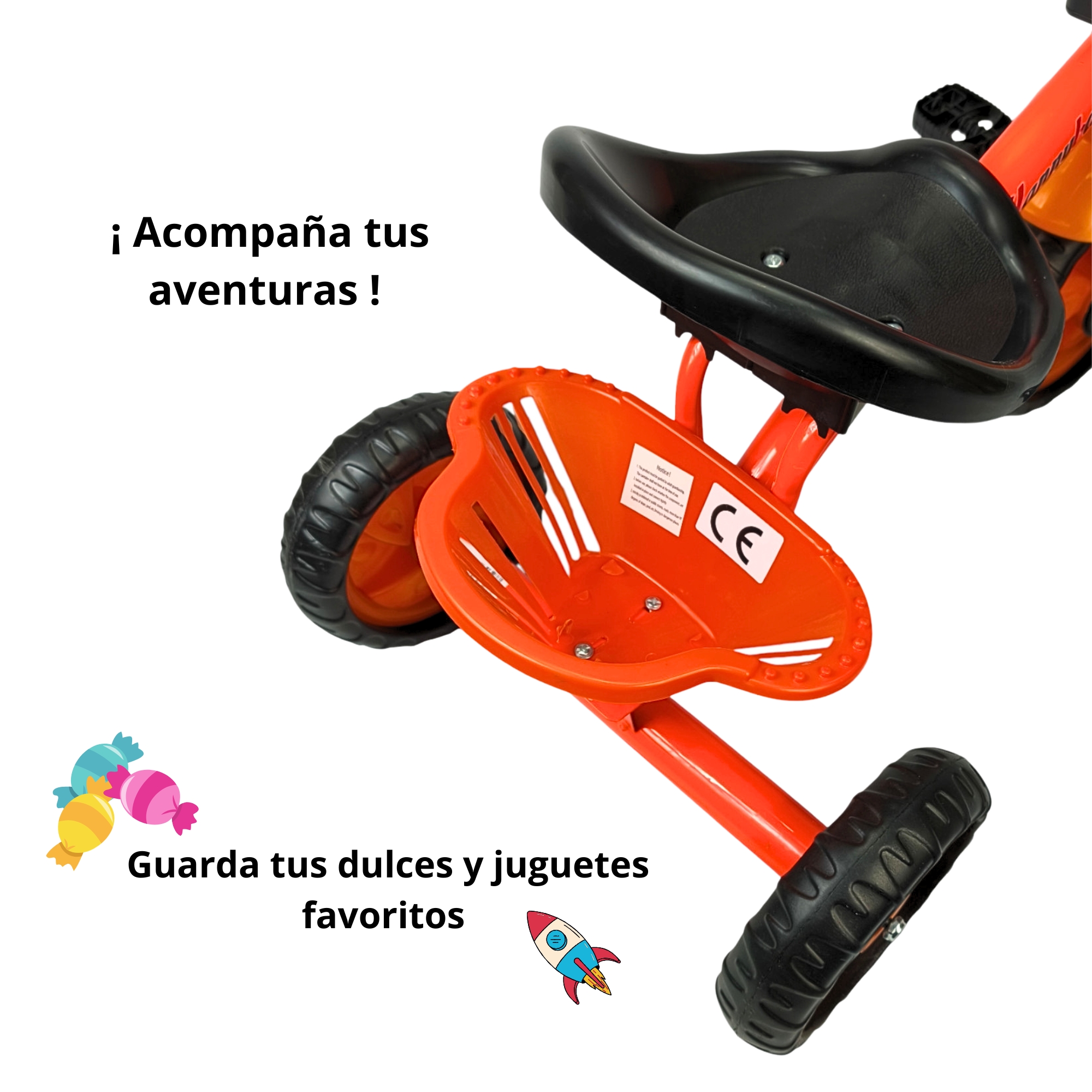 Foto 5 pulgar | Triciclo Infantil Con Luz Y Sonido, 3 A 5 Años - Naranja