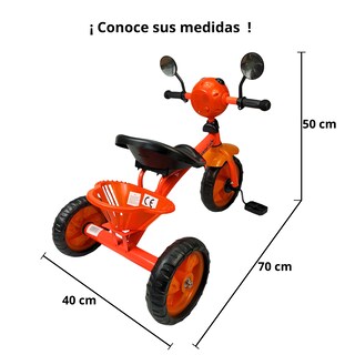 Foto 8 | Triciclo Infantil Con Luz Y Sonido, 3 A 5 Años - Naranja