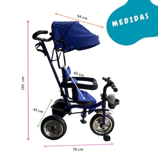 Foto 6 | Triciclo Carriola Para Niños Komfort Con Barra De Empuje