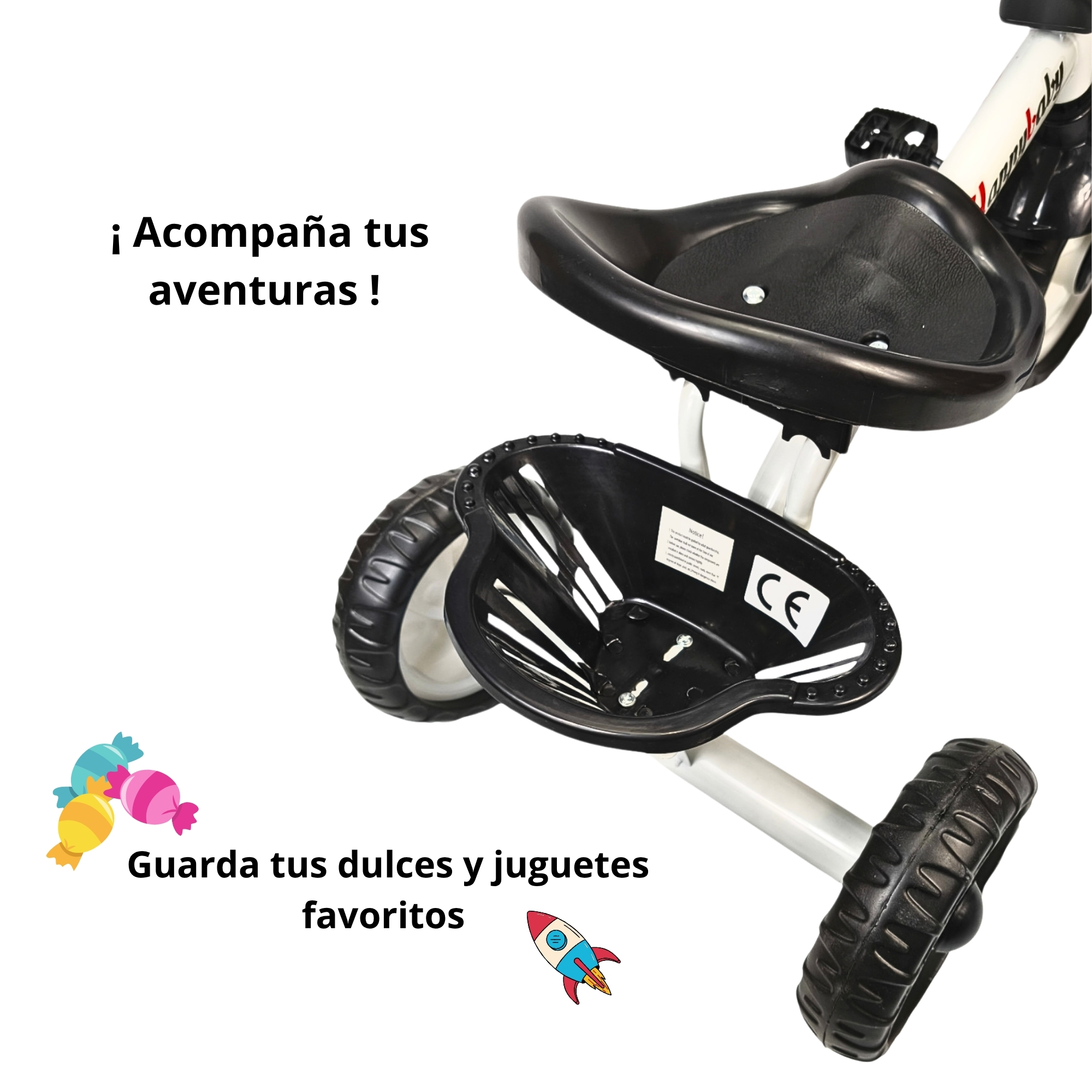 Foto 5 pulgar | Triciclo Infantil Con Luz Y Sonido, 3 A 5 Años - Blanco