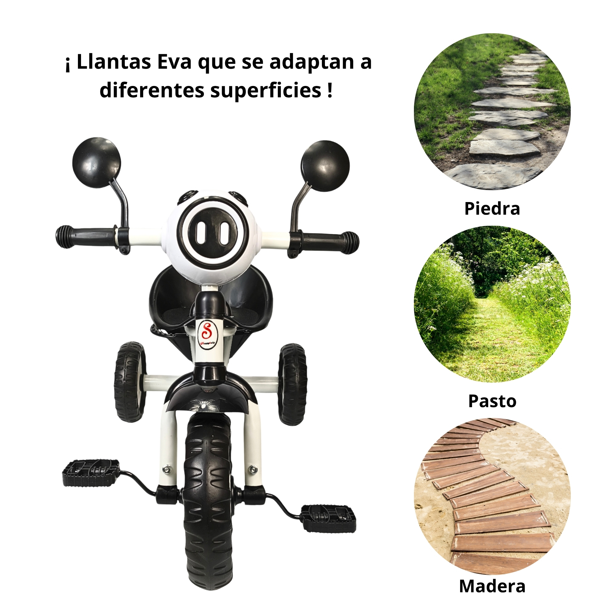 Foto 5 | Triciclo Infantil Con Luz Y Sonido, 3 A 5 Años - Blanco